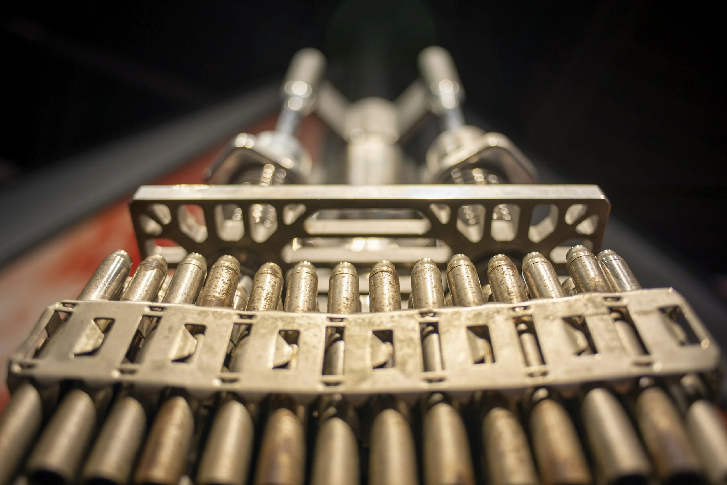Close-up of nuclear fuel assembly