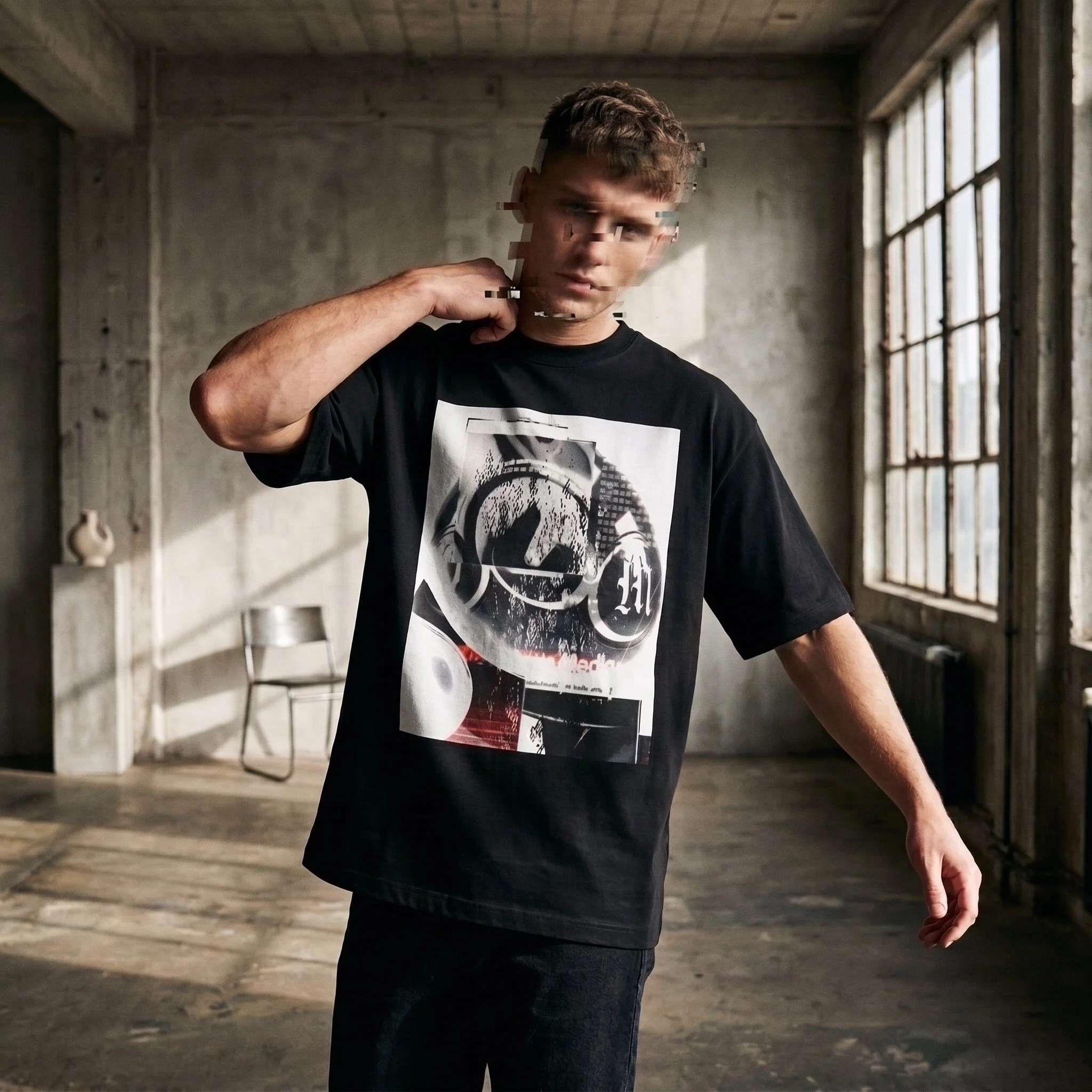 DLM Black Boxy Tee