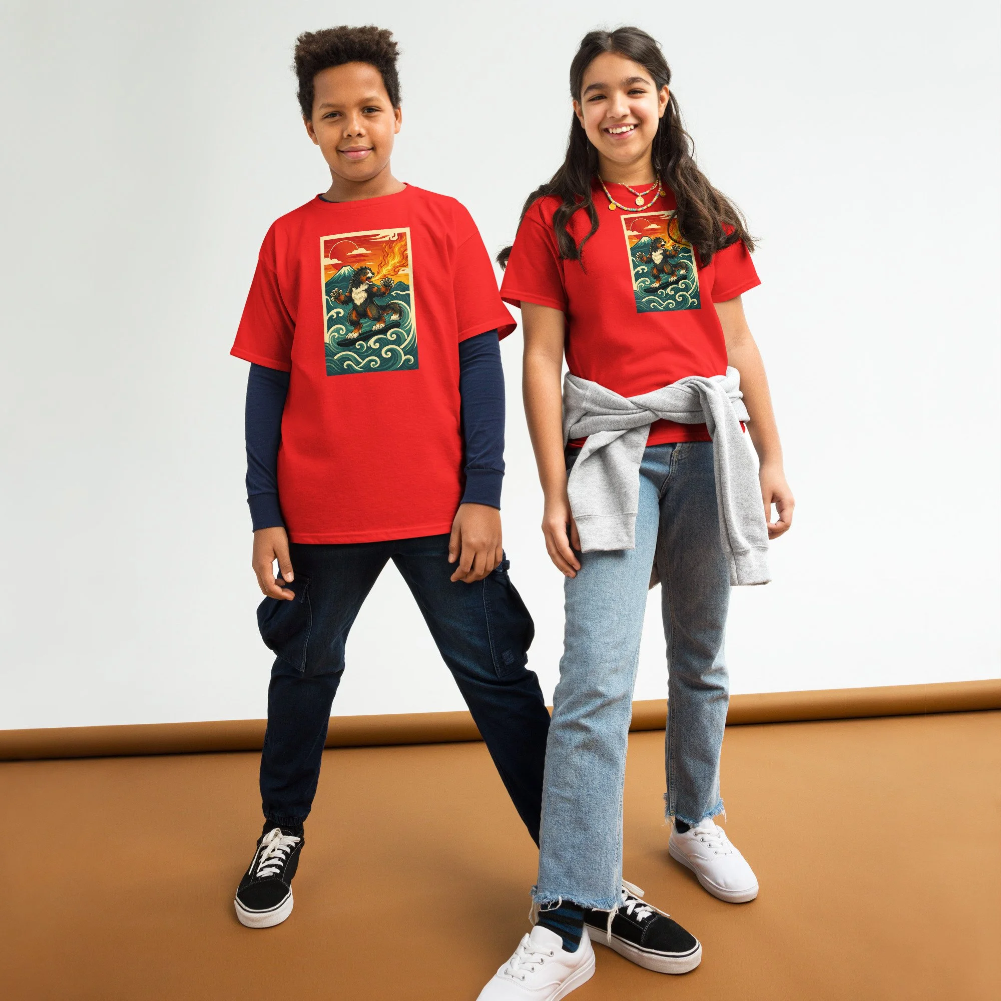 Cooposaurus Rex Surfs Youth Tee