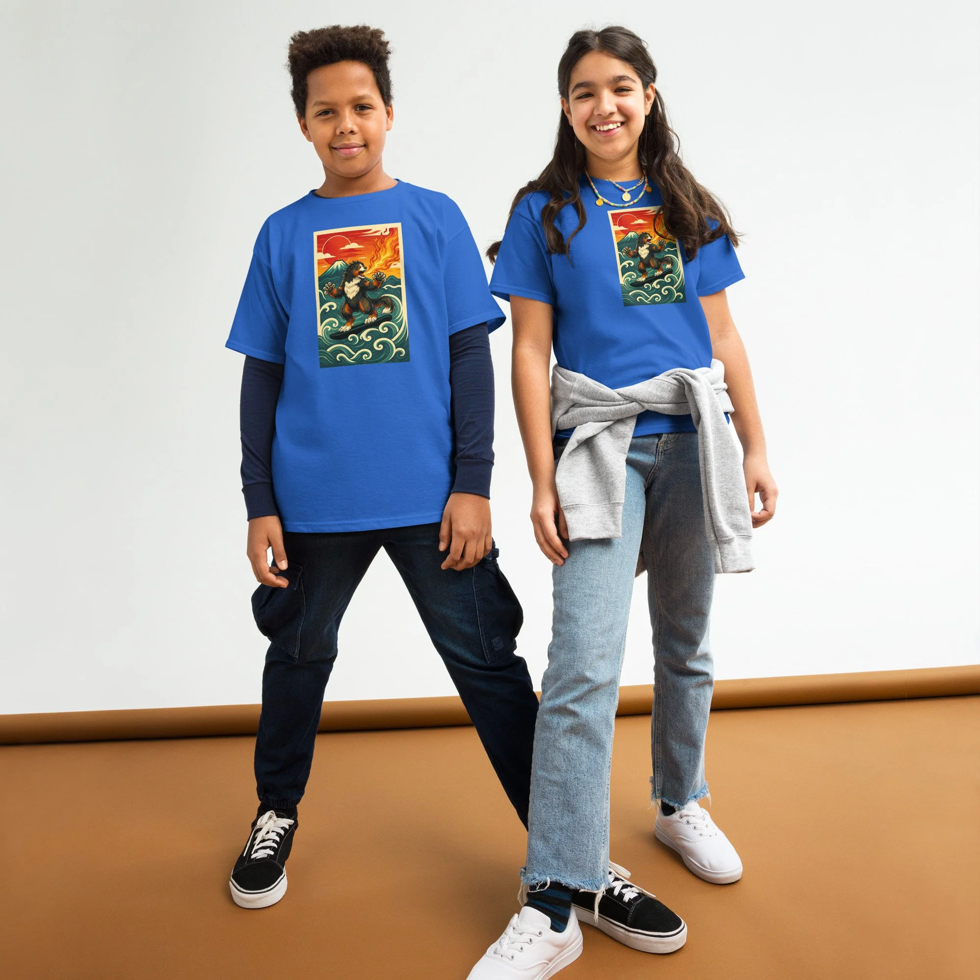 Cooposaurus Rex Surfs Youth Tee