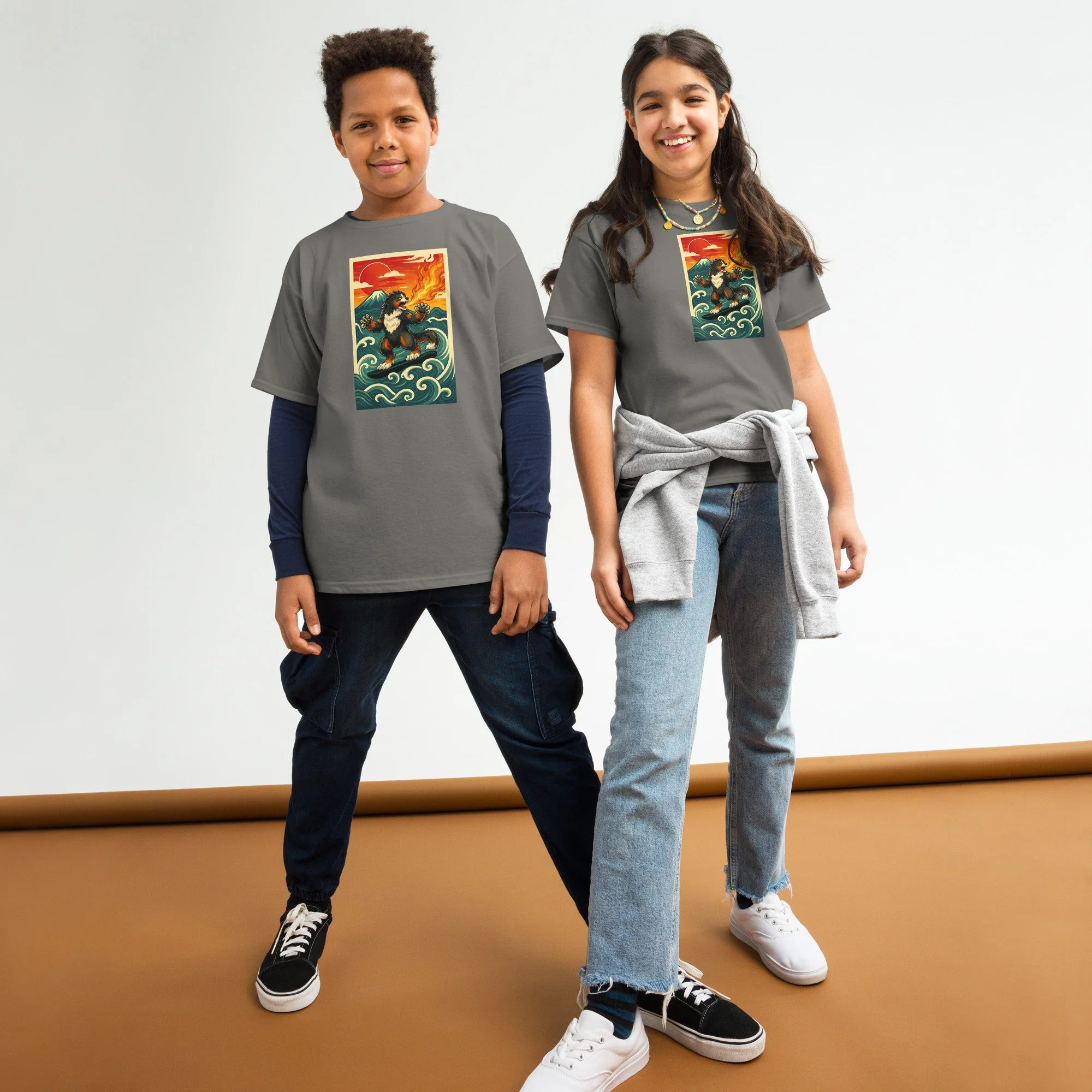 Cooposaurus Rex Surfs Youth Tee