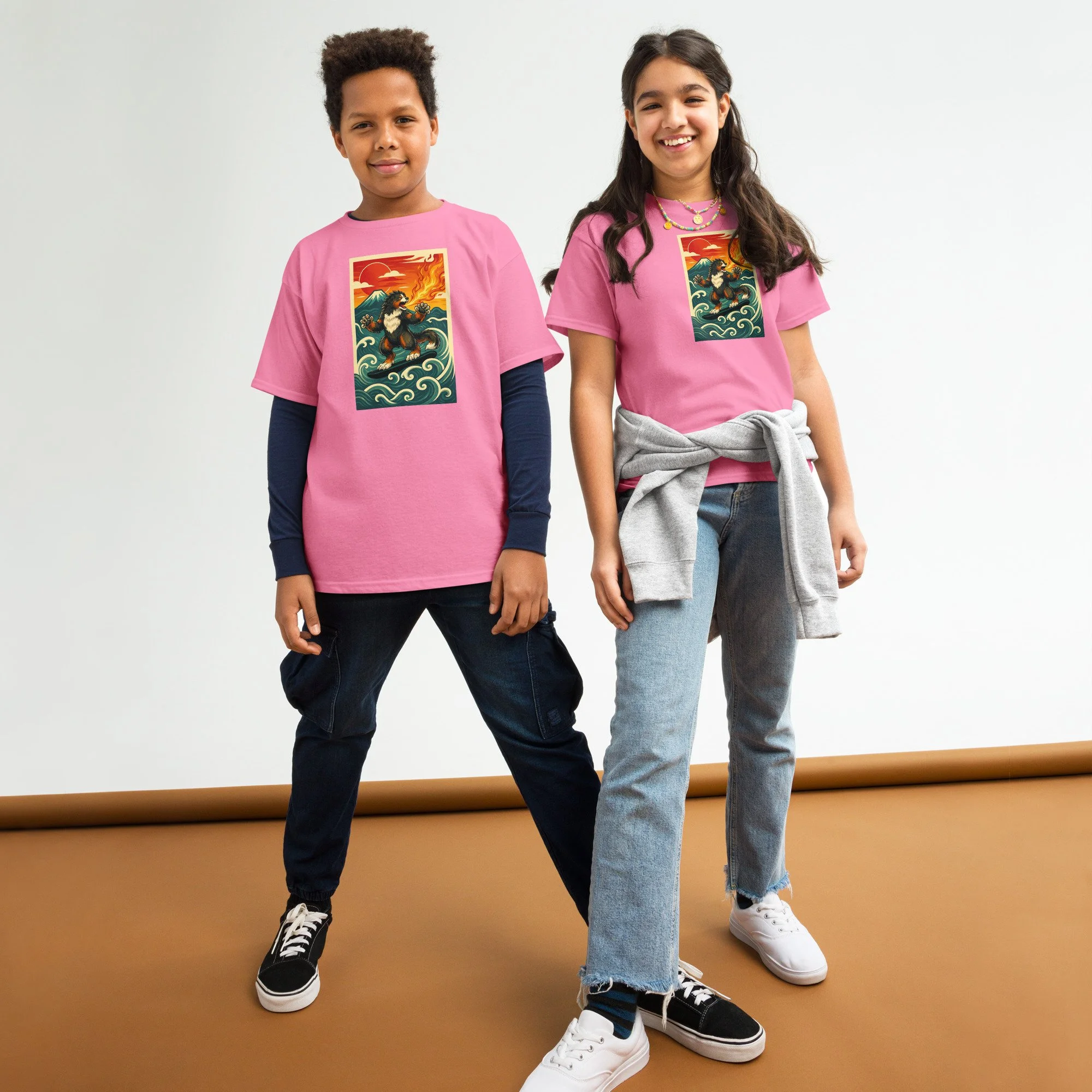 Cooposaurus Rex Surfs Youth Tee