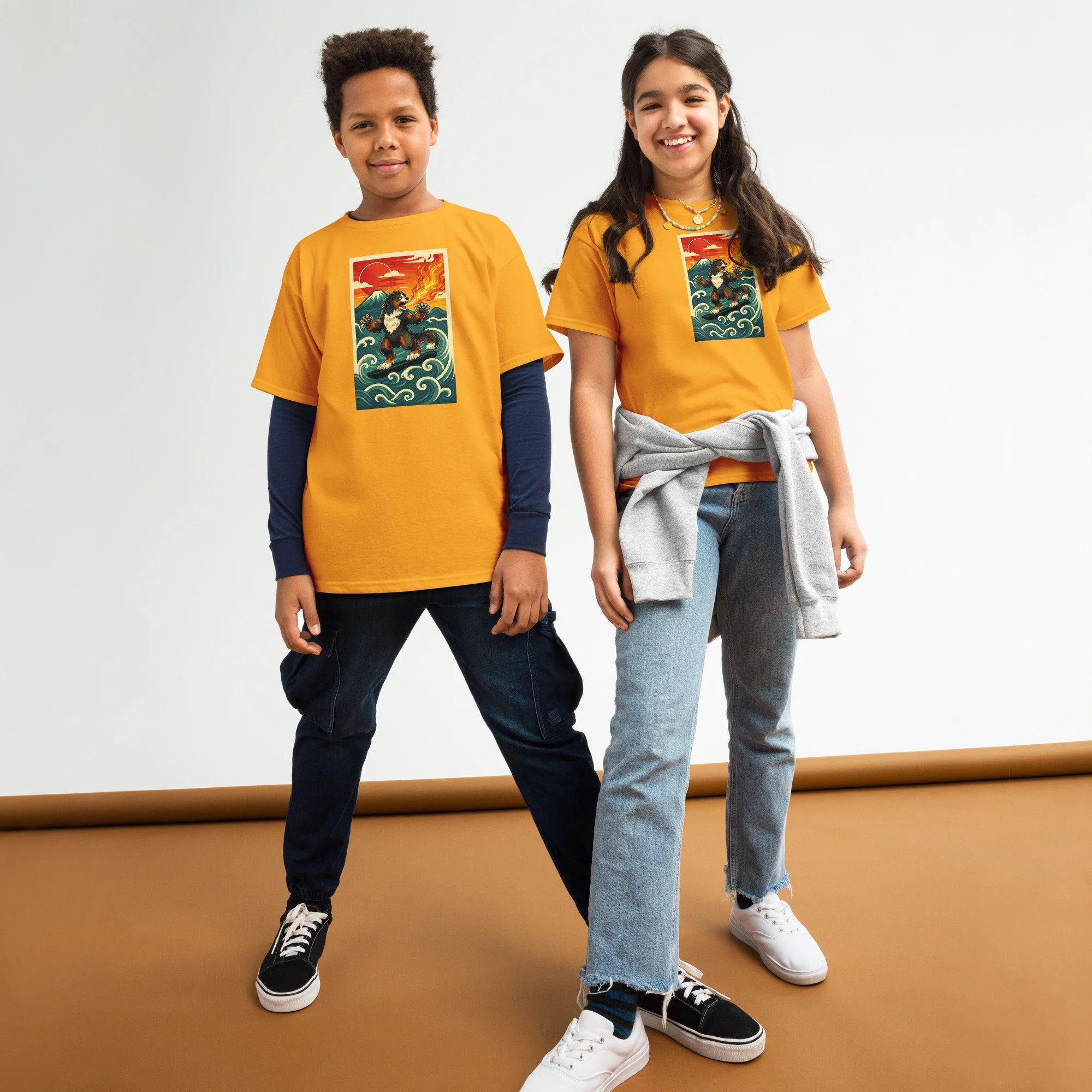 Cooposaurus Rex Surfs Youth Tee