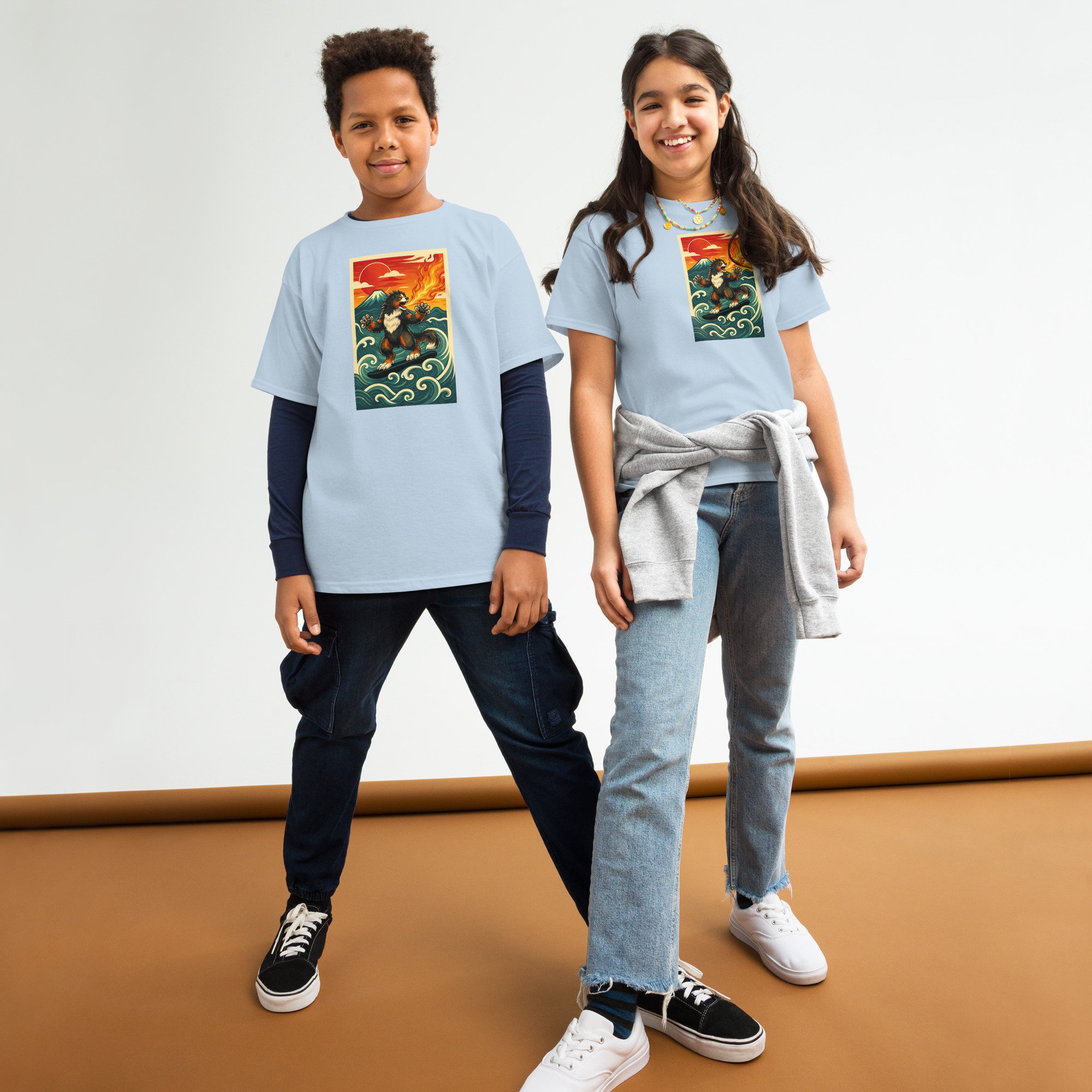 Cooposaurus Rex Surfs Youth Tee