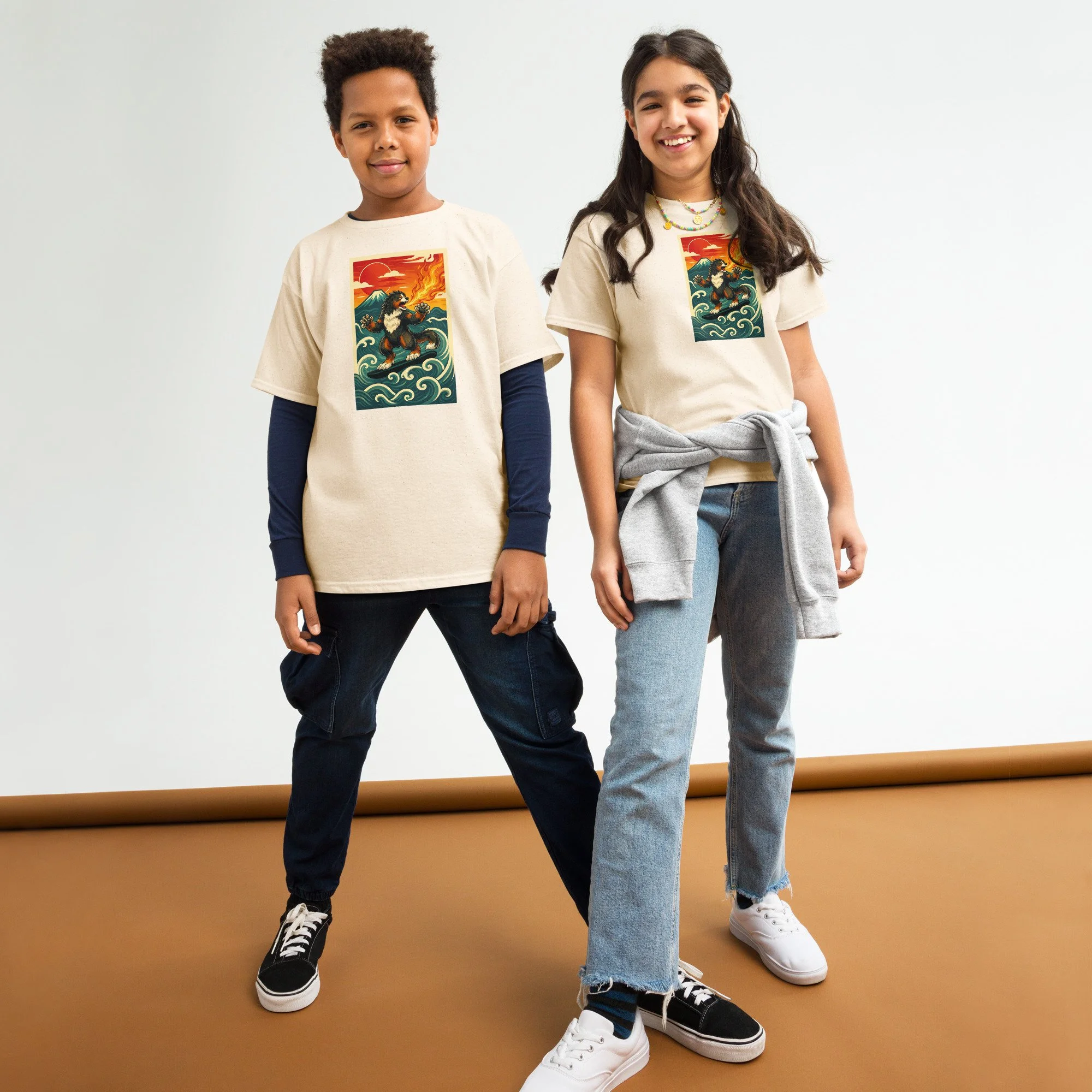 Cooposaurus Rex Surfs Youth Tee