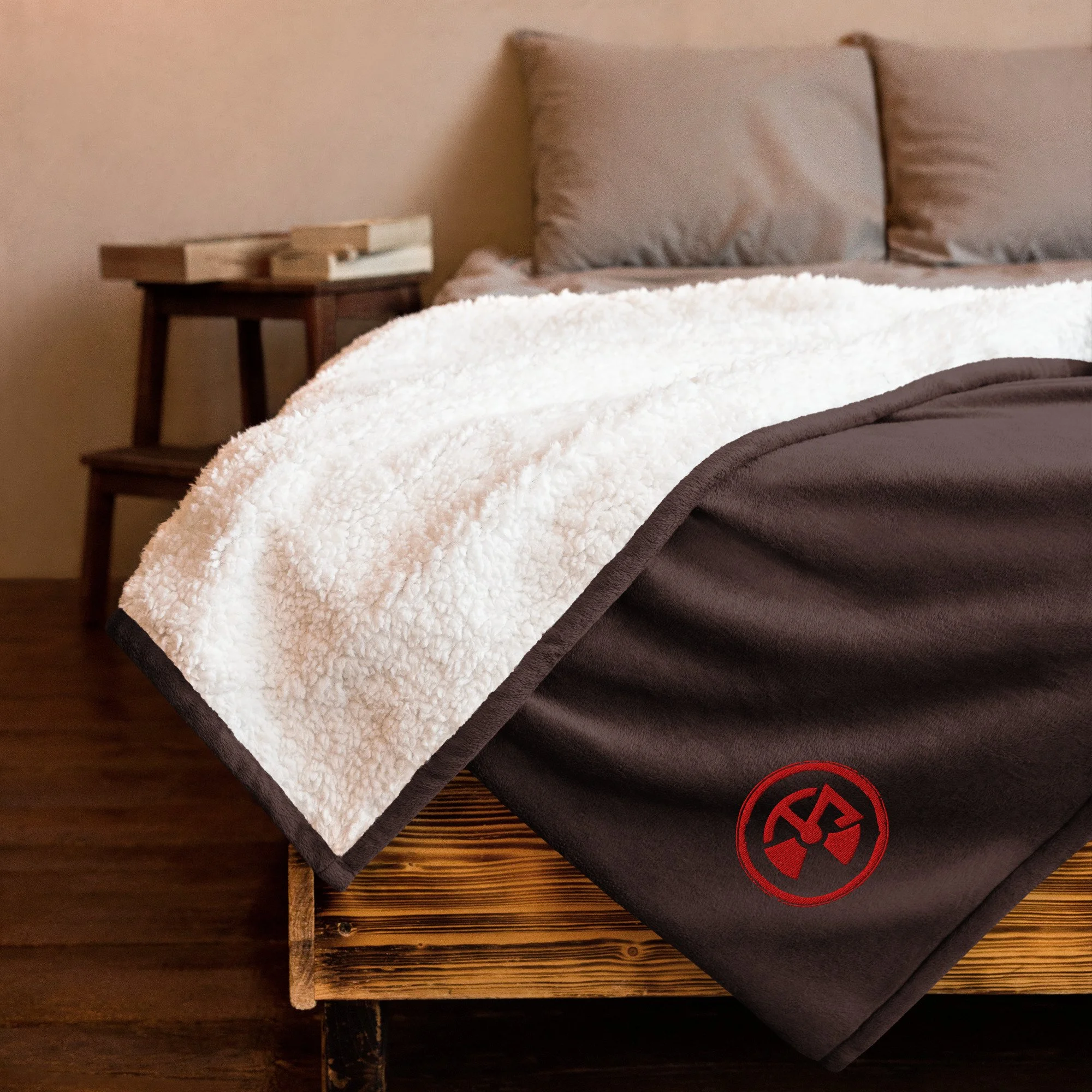 Atomic Critter Logo Premium Sherpa Blanket
