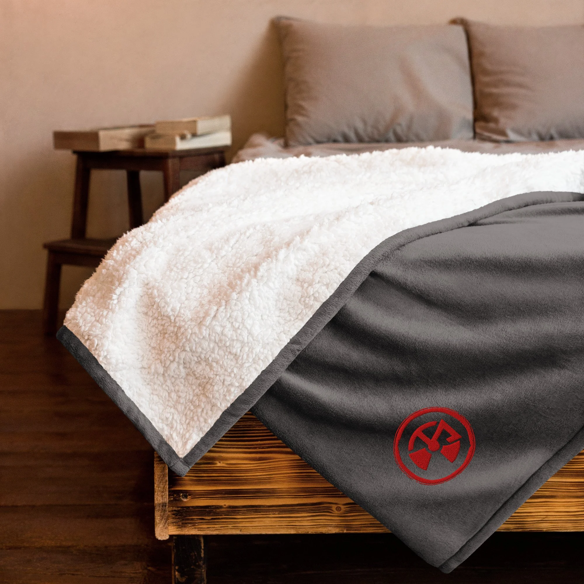 Atomic Critter Logo Premium Sherpa Blanket
