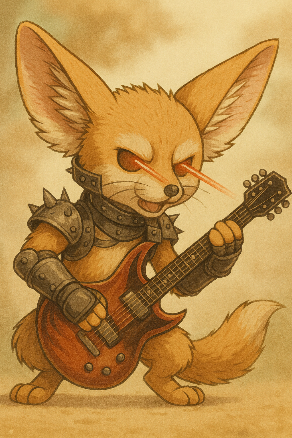 Cheeseball, a mutated animal engineer in the Atomic Critter universe, channeling sonic energy to build and repair.