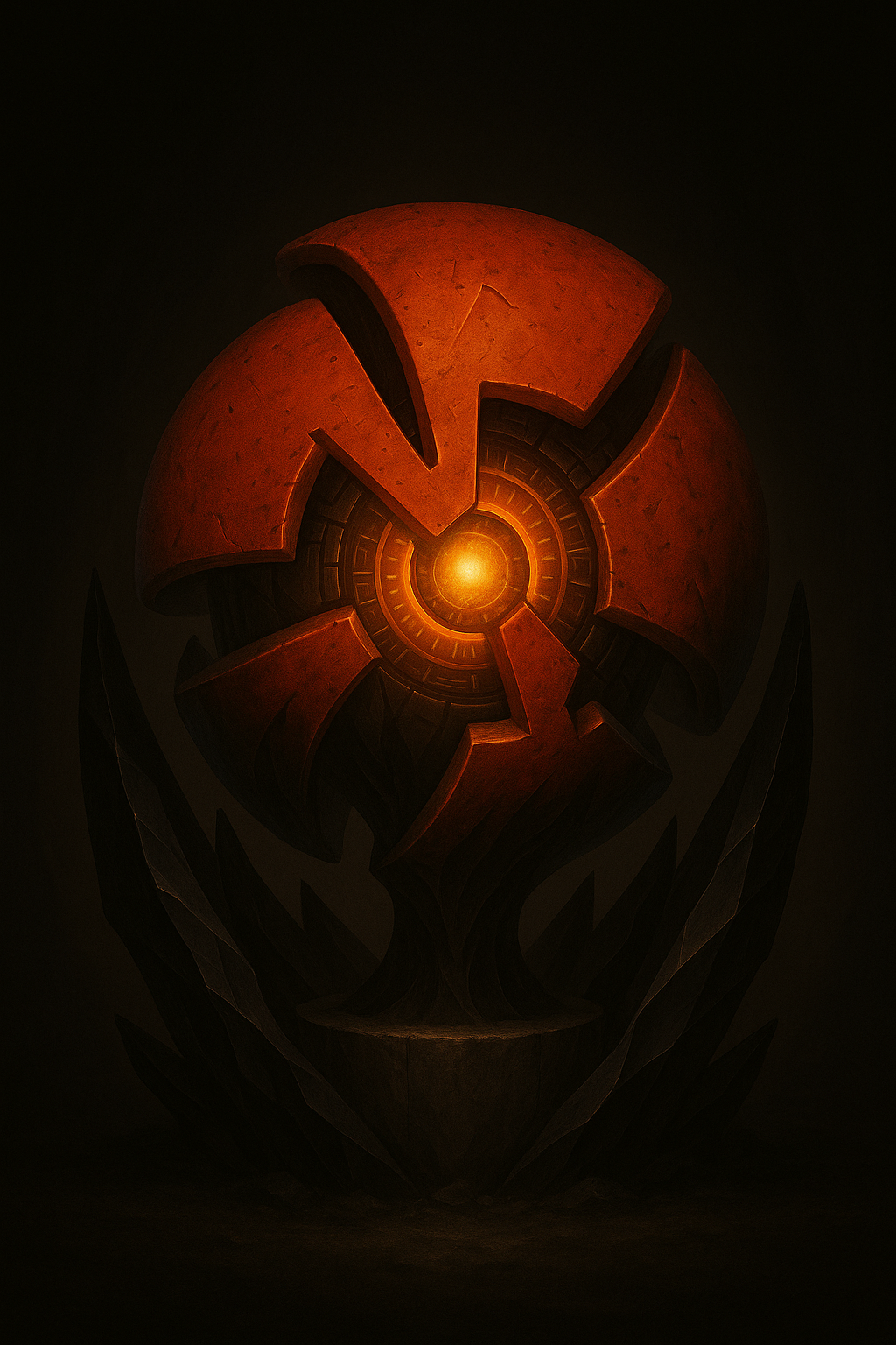 The Atomic Heart Engine beneath Sunrise Sanctuary, a glowing experimental core that triggered the mutation of the Atomic Critters.