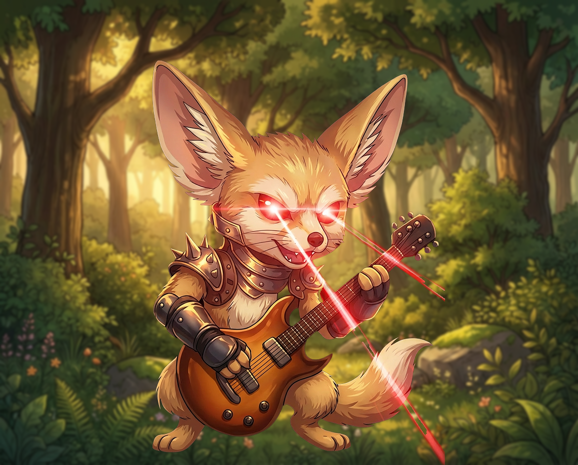 Cheeseball, a mutated animal engineer in the Atomic Critter universe, channeling sonic energy to build and repair.