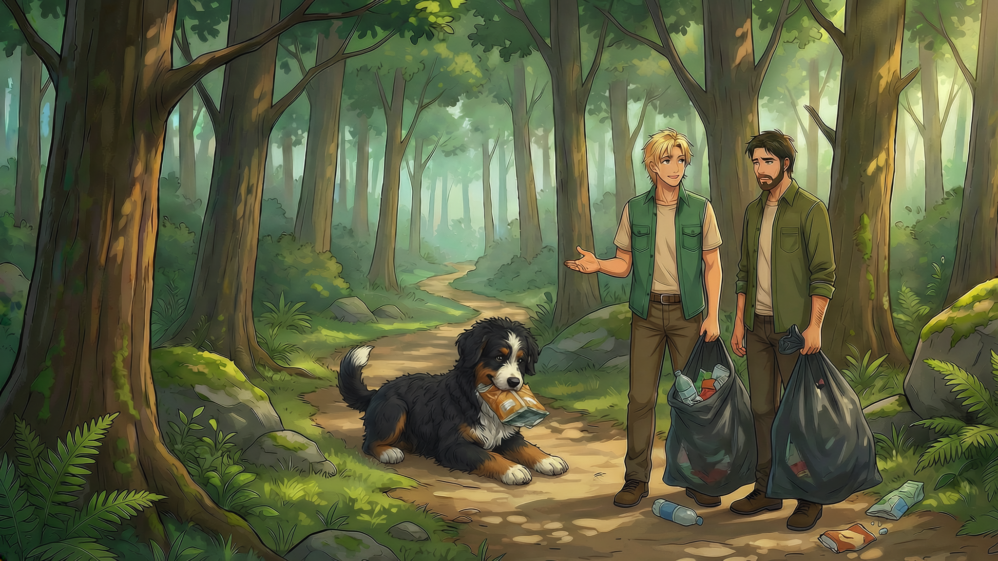 Atomic Critter Graphic Novel | Sunrise Sanctuary Coop with trash Renji and Kagen talking