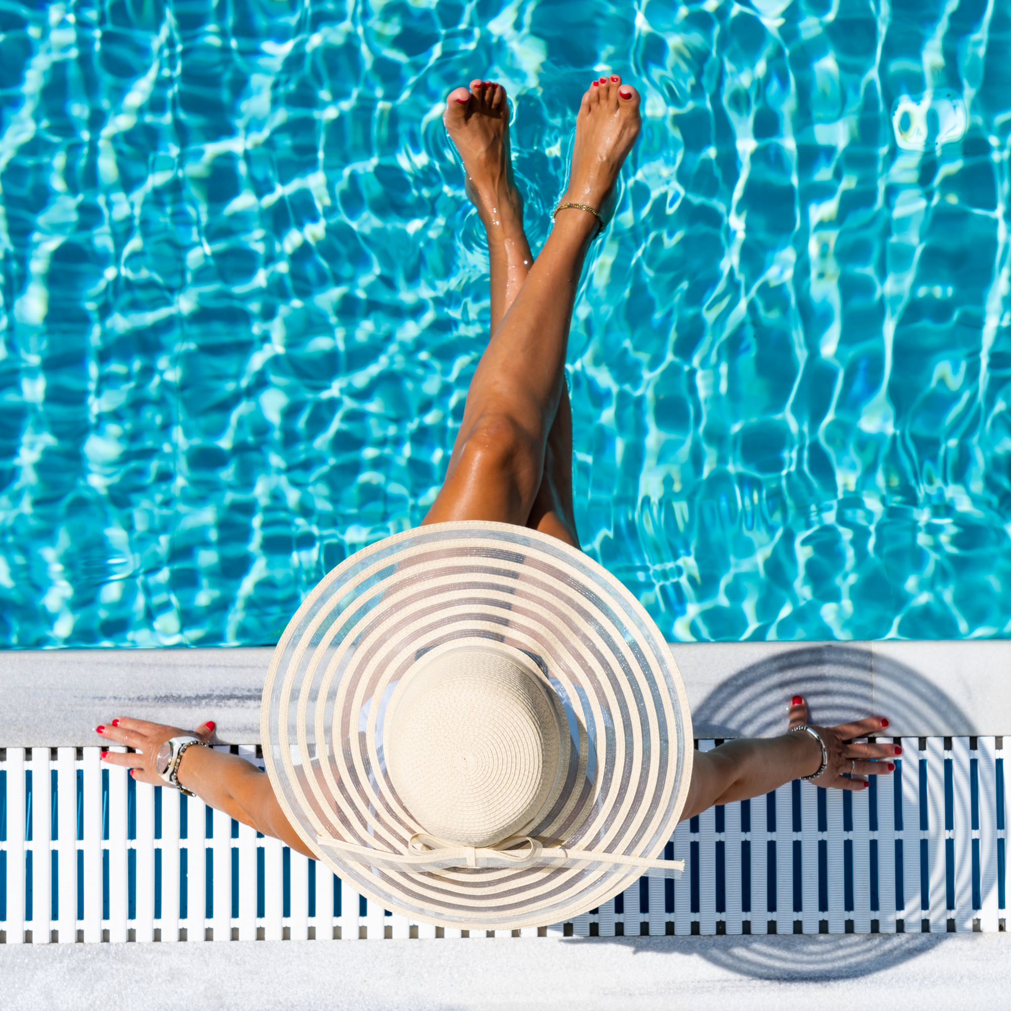 Want to swim with a spray tan?