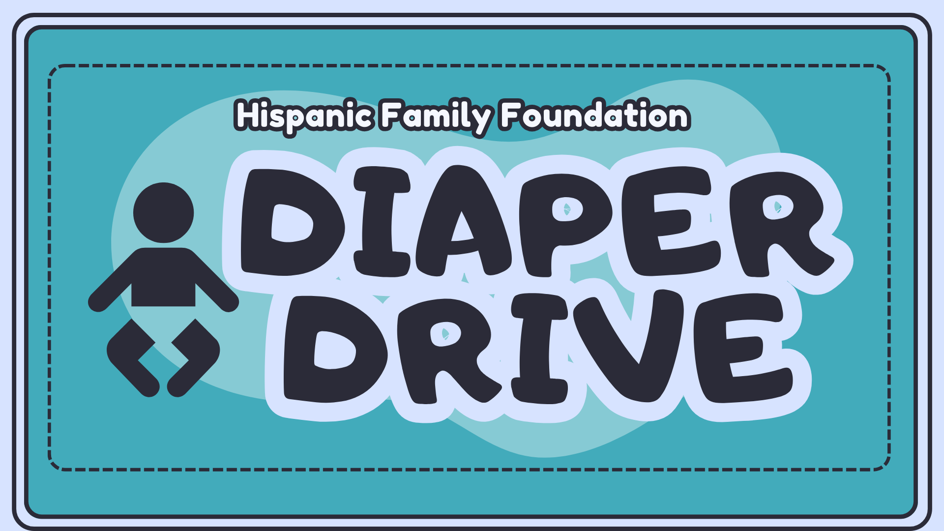 Diaper Drive with baby in blue