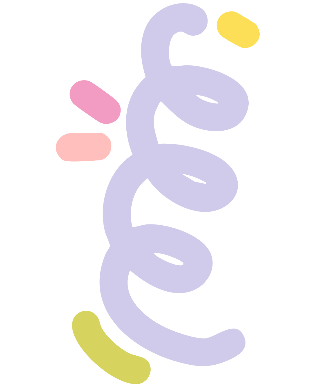 Illustration of a DNA helix with colorful semi-circular shapes around it, on a black background.