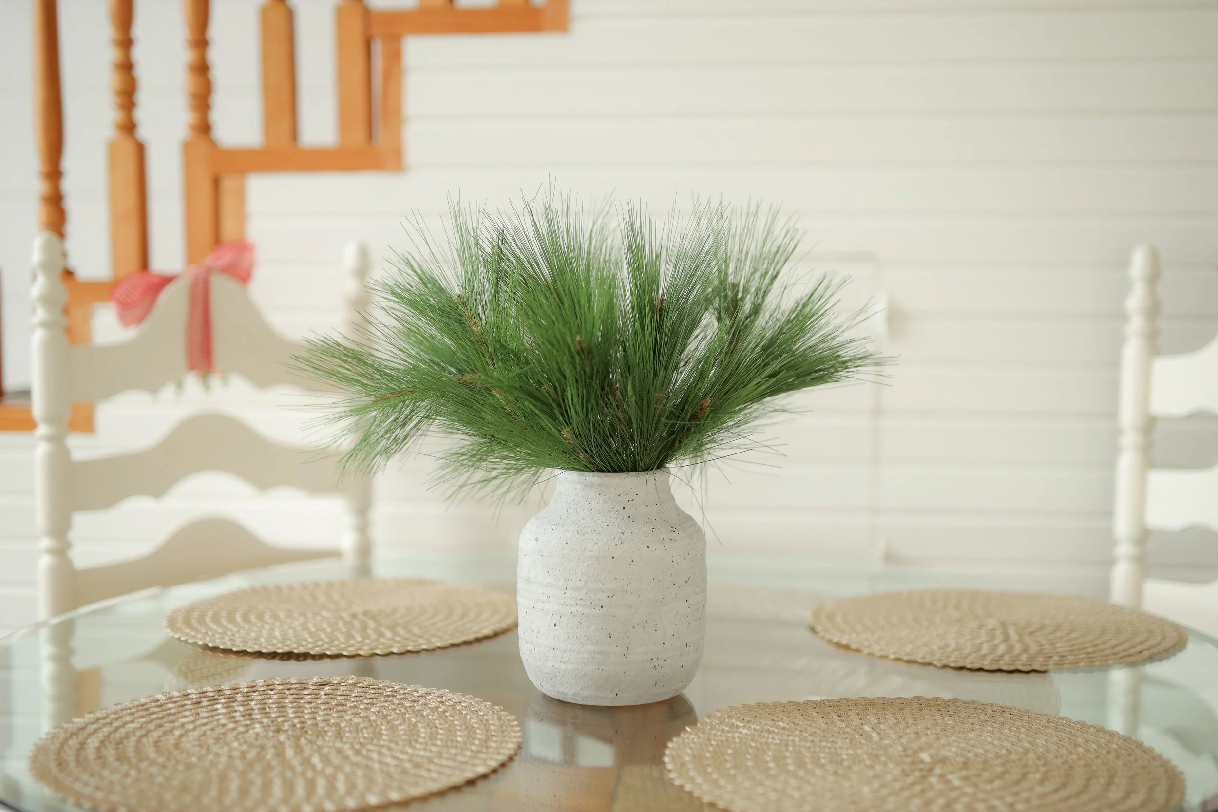 Medium White Pottery Urn