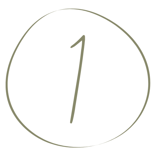 Number one inside a circle.