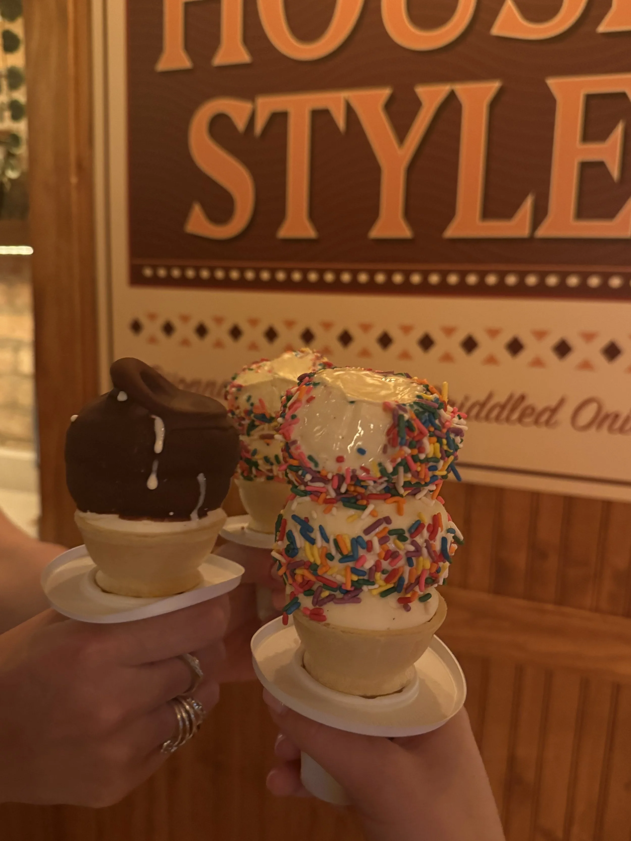 When not working, Eve loves grabbing a sweet treat with friends!