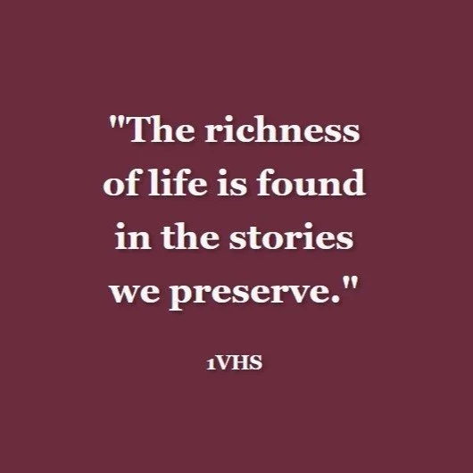 #1VHS #FamilyStories #FamilyHistory #PreservingMemories #GenerationalWisdom #ElderStories #FamilyLegacy #StorytellingMatters #OralHistory #MemoryKeeping #FamilyHeirlooms #IntergenerationalConnection #LifeStories #FamilyTraditions #WisdomKeepers #Lega