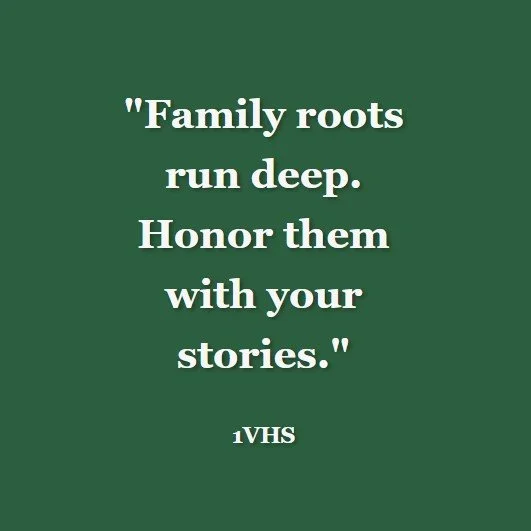 #1VHS #FamilyStories #FamilyHistory #PreservingMemories #GenerationalWisdom #ElderStories #FamilyLegacy #StorytellingMatters #OralHistory #MemoryKeeping #FamilyHeirlooms #IntergenerationalConnection #LifeStories #FamilyTraditions #WisdomKeepers #Lega