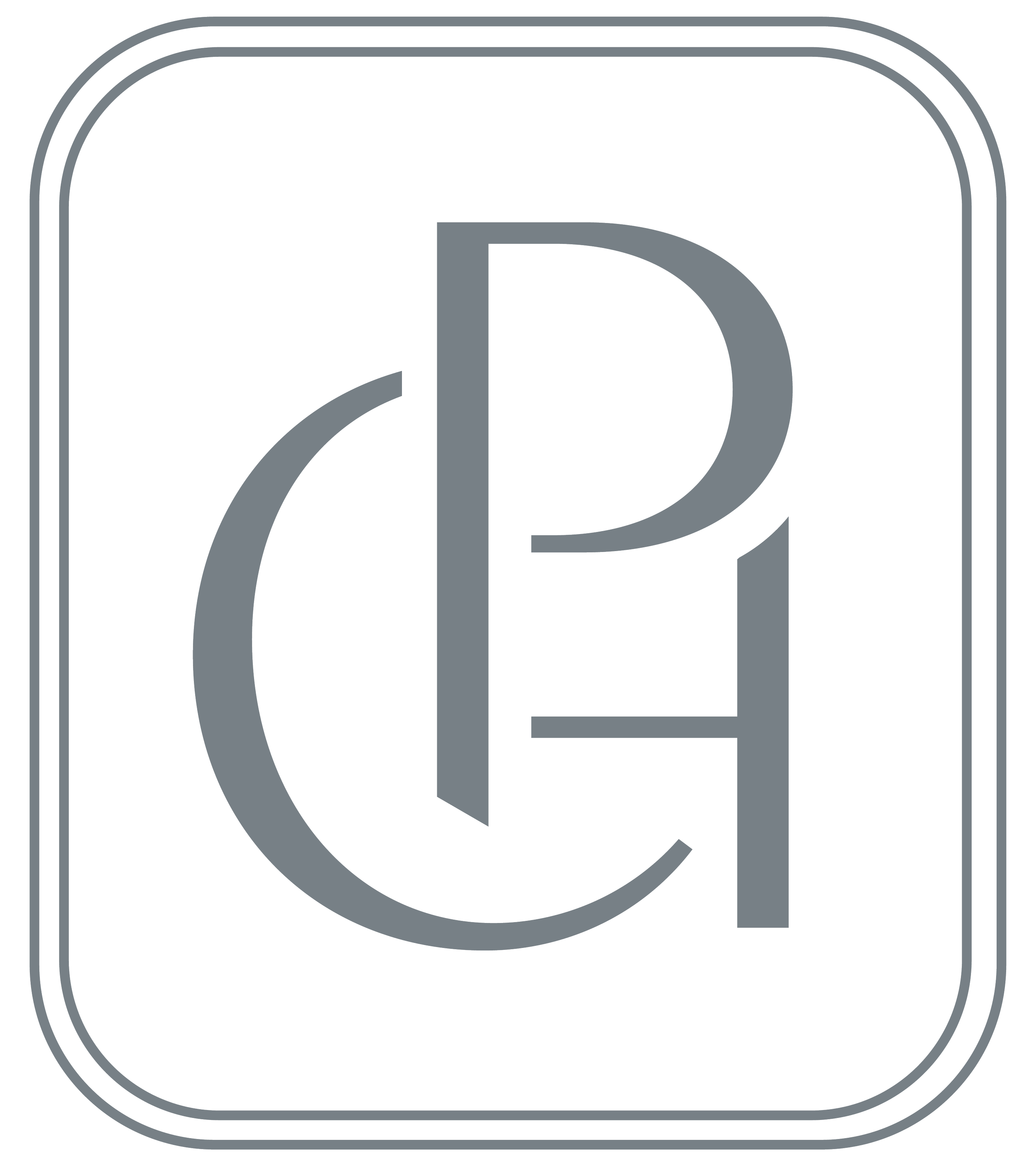 Black square logo with the letters C and P overlapping, outlined in gray, with a double gray border.