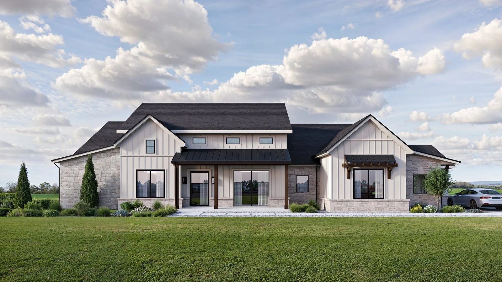 Modern Farmhouse Spec custom home on 1 acre lot for sale The Highlands in Northlake, TX