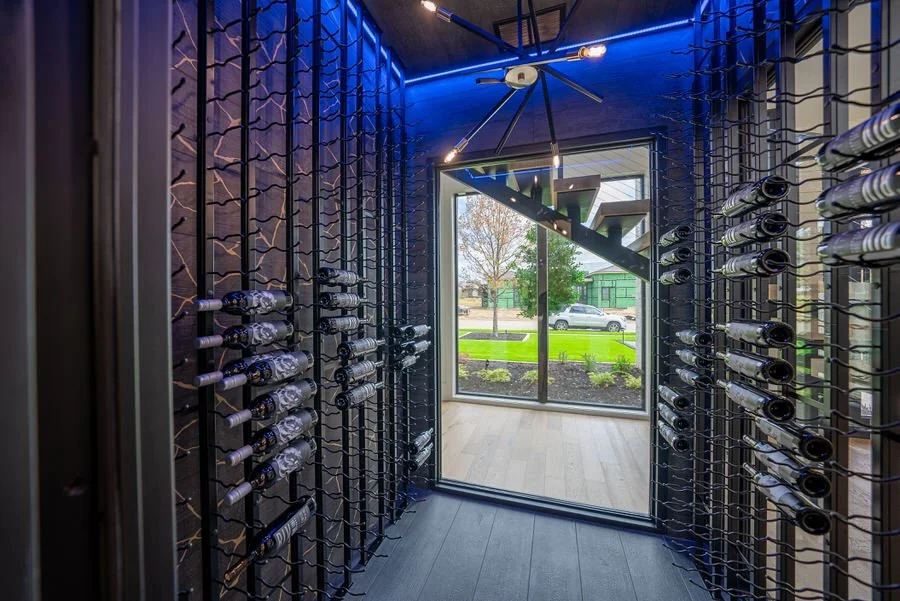 Wine Room detail of Custom Home in Argyle, TX