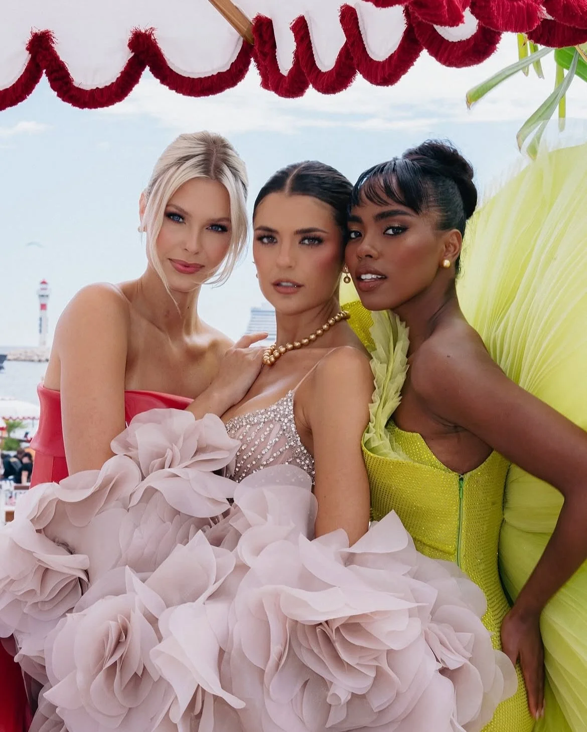 styling for @missuniverse @matildawirtavuori @taticalmelldelsolar @manalochelsea at @festivaldecannes 🎞️

wearing @michael5inco &amp; @jewelmer 

@mmmilanofashionhouse @chonabacaoco