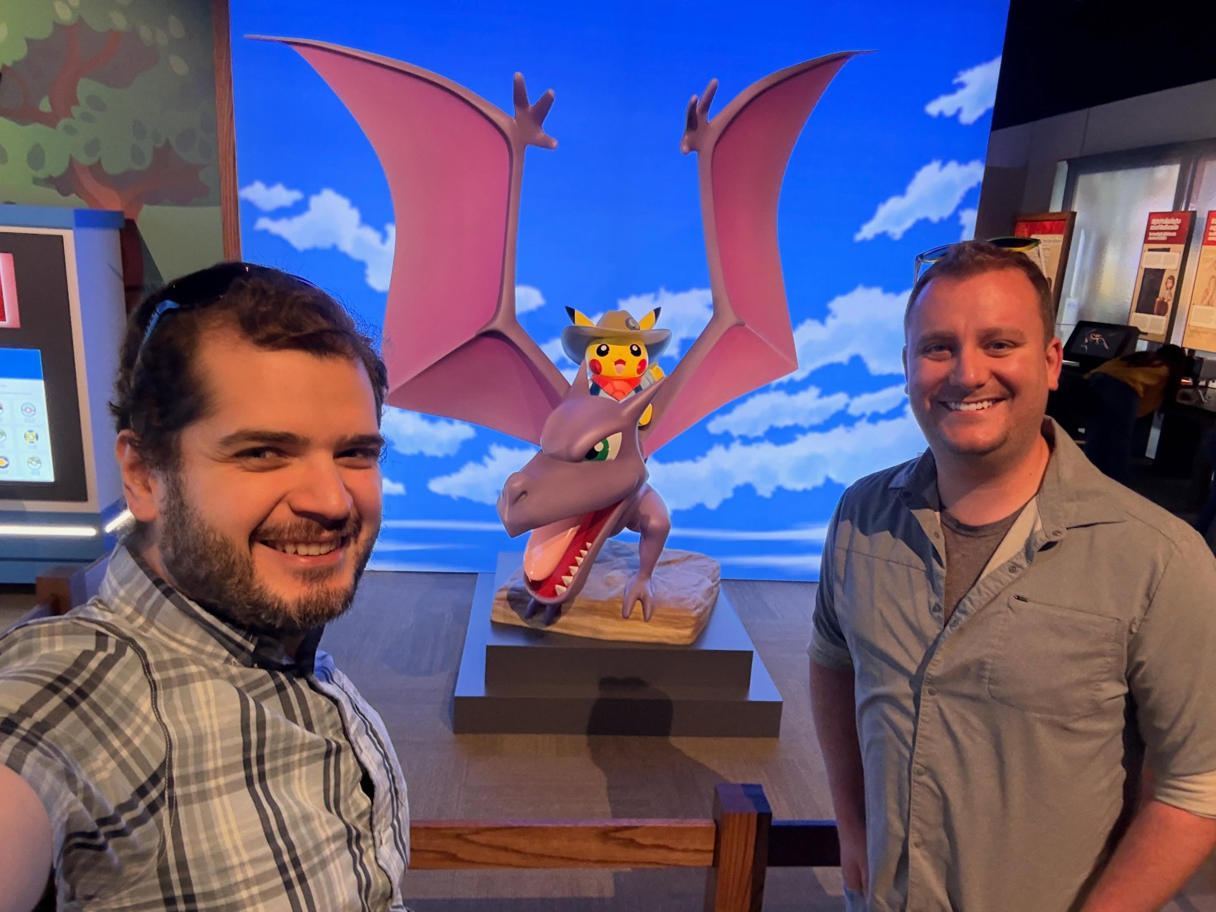 Sometimes spending time away from the instruments can be super effective! Jeremy and Parker were at the preview of Pok&eacute;mon Fossil Museum exhibit at @fieldmuseum 
Always fascinating to see how other artists meet their audience where they&rsquo;