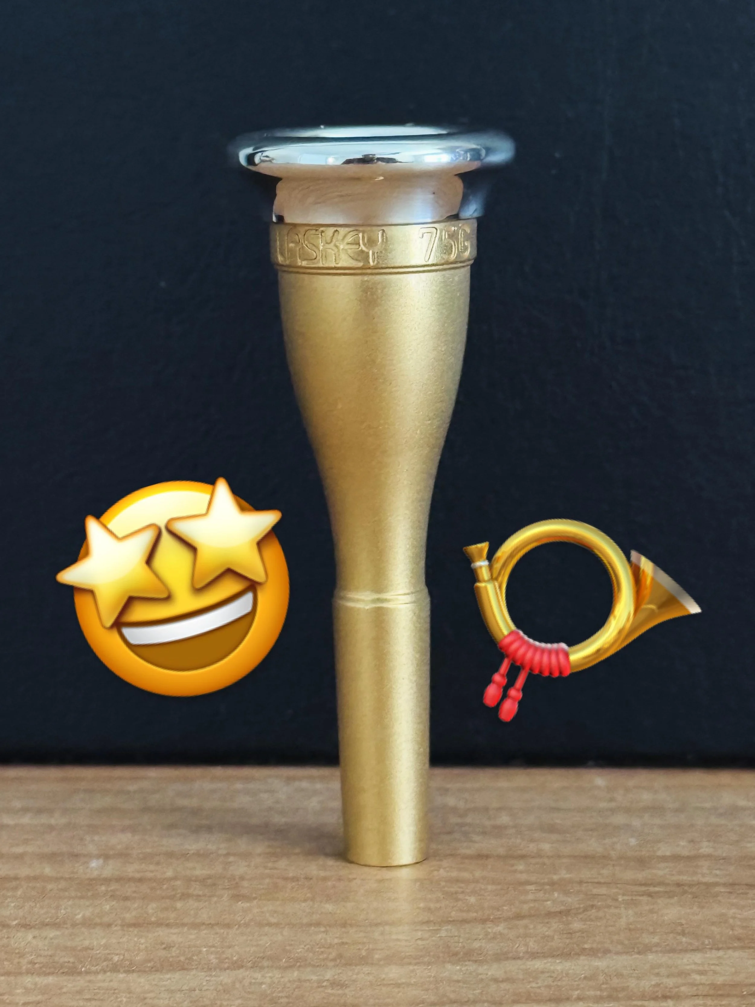 Thanks to @laskeymouthpieces and Mouthpiece Express for the new, custom plated 75G! Can&rsquo;t wait to make some sweet sounds on this.

#horn #mouthpieces #laskeymouthpieces #mouthpieceexpress #goodasgold