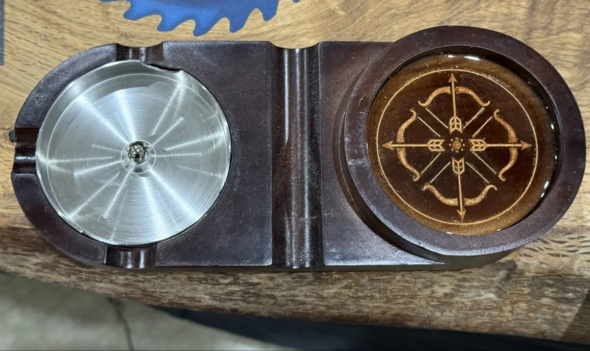 Groomsman Cigar Ashtray and Whiskey Coaster Starting at just $60!