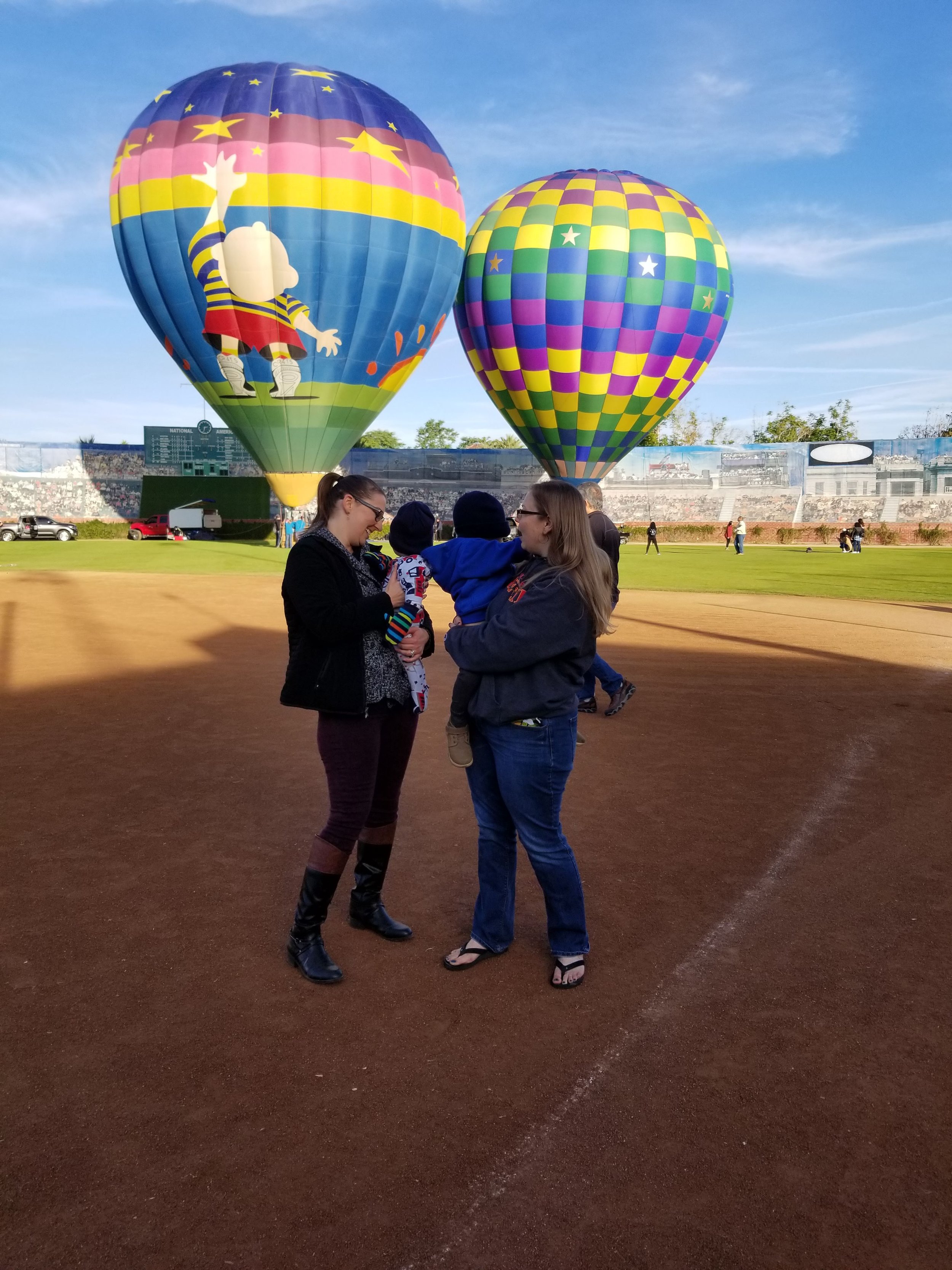 My sister & I at the Cathedral City Hot Air Balloon Festival with the kids!