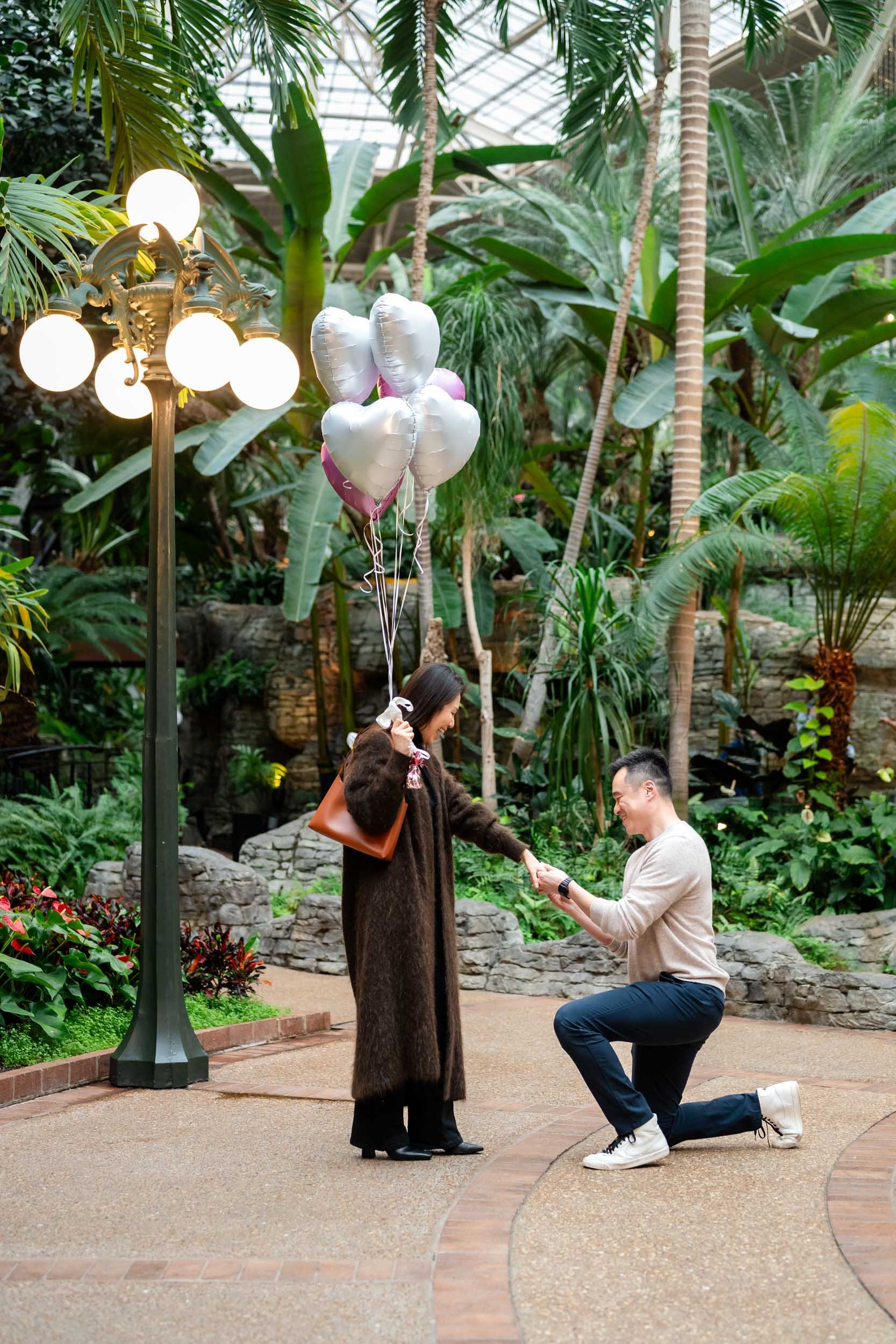 Gaylord Opryland Resort &amp; Convention Center Proposal Engagement Photos Guy proposing to girl