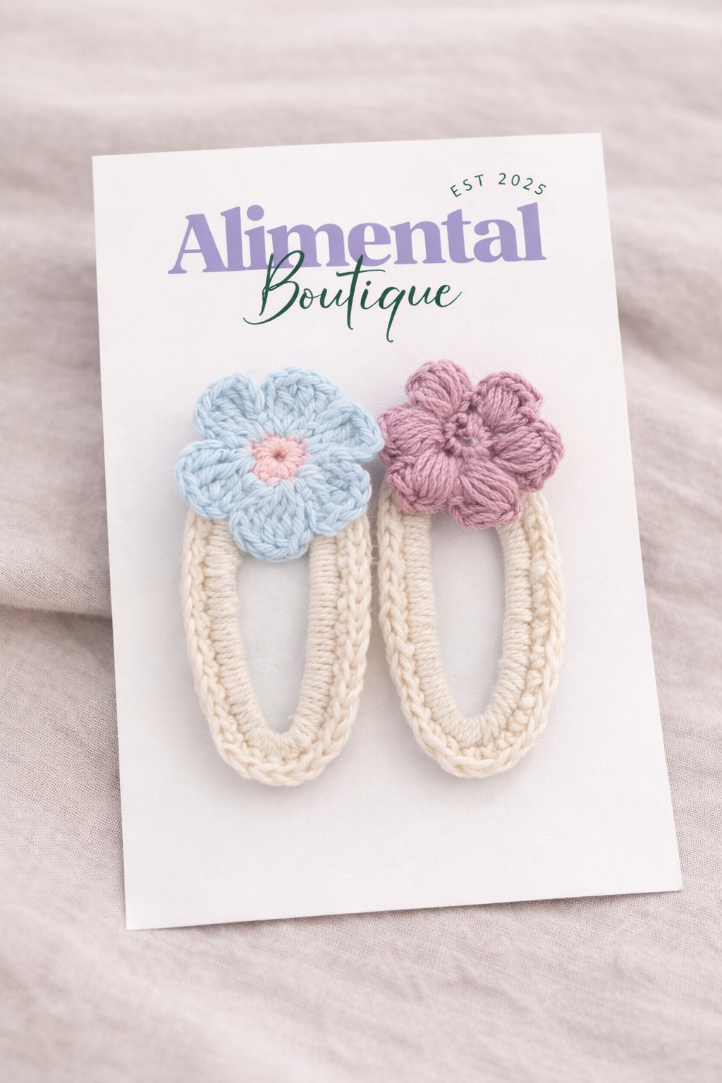 Hand-Made Local Crochet Hair clips.
