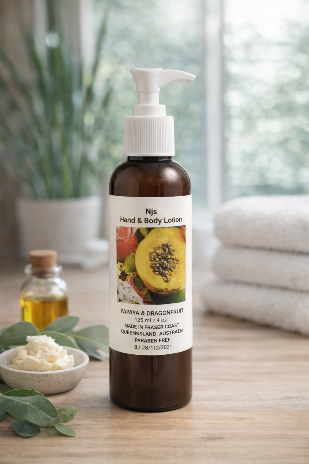 NJS Hand & Body Lotion – Papaya & Dragonfruit | Made in Fraser Coast, QLD