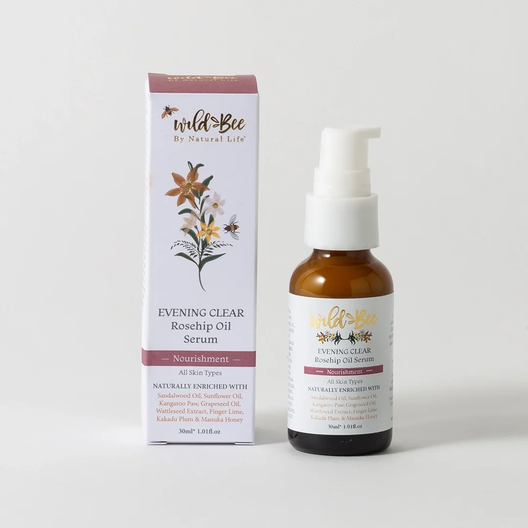 WILD BEES Evening Clear - Rosehip Oil & Botanicals 30ml Serum