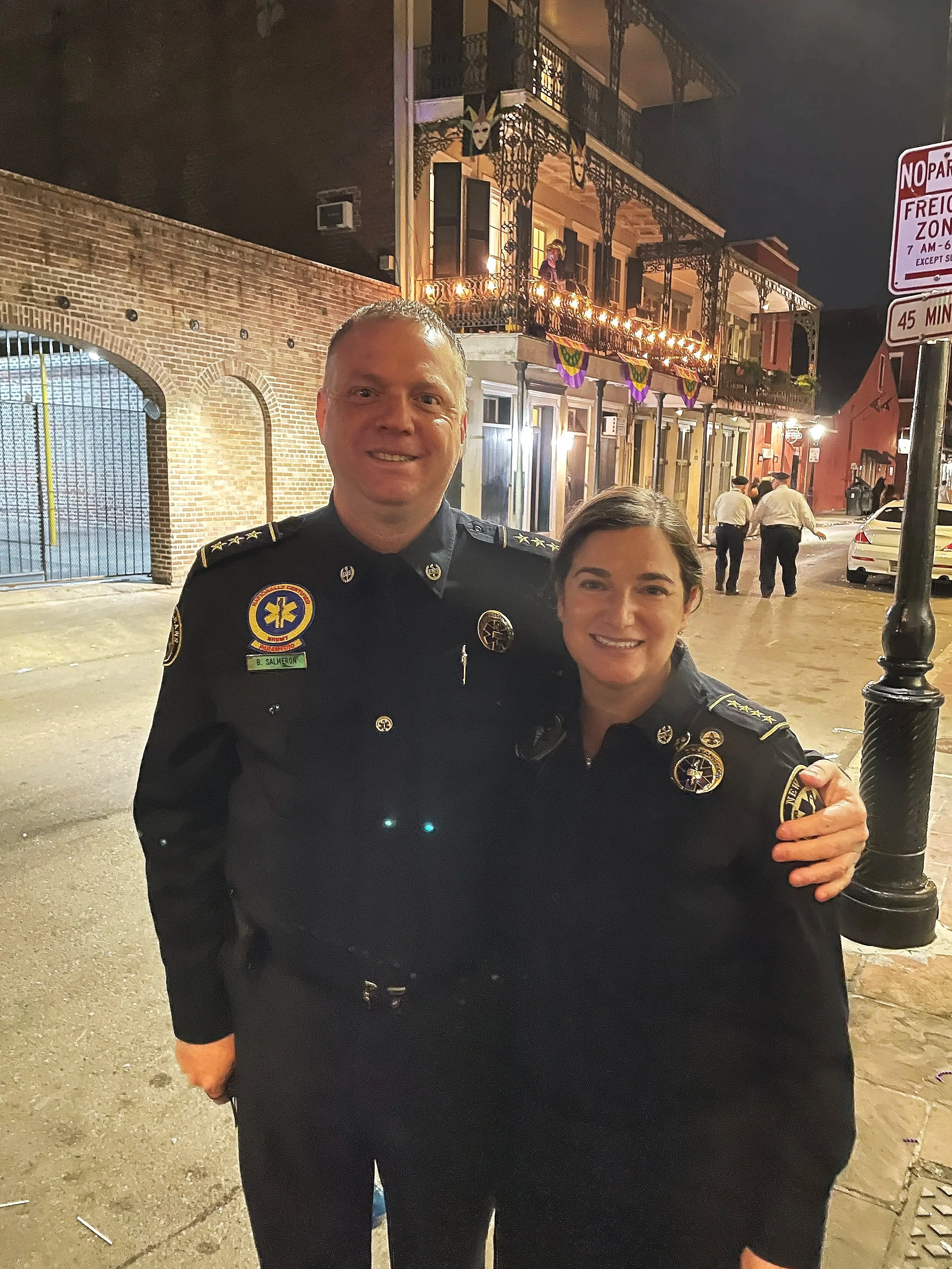 Dr. Meg Marino with New Orleans EMS Chief of EMS  Bill Salmeron