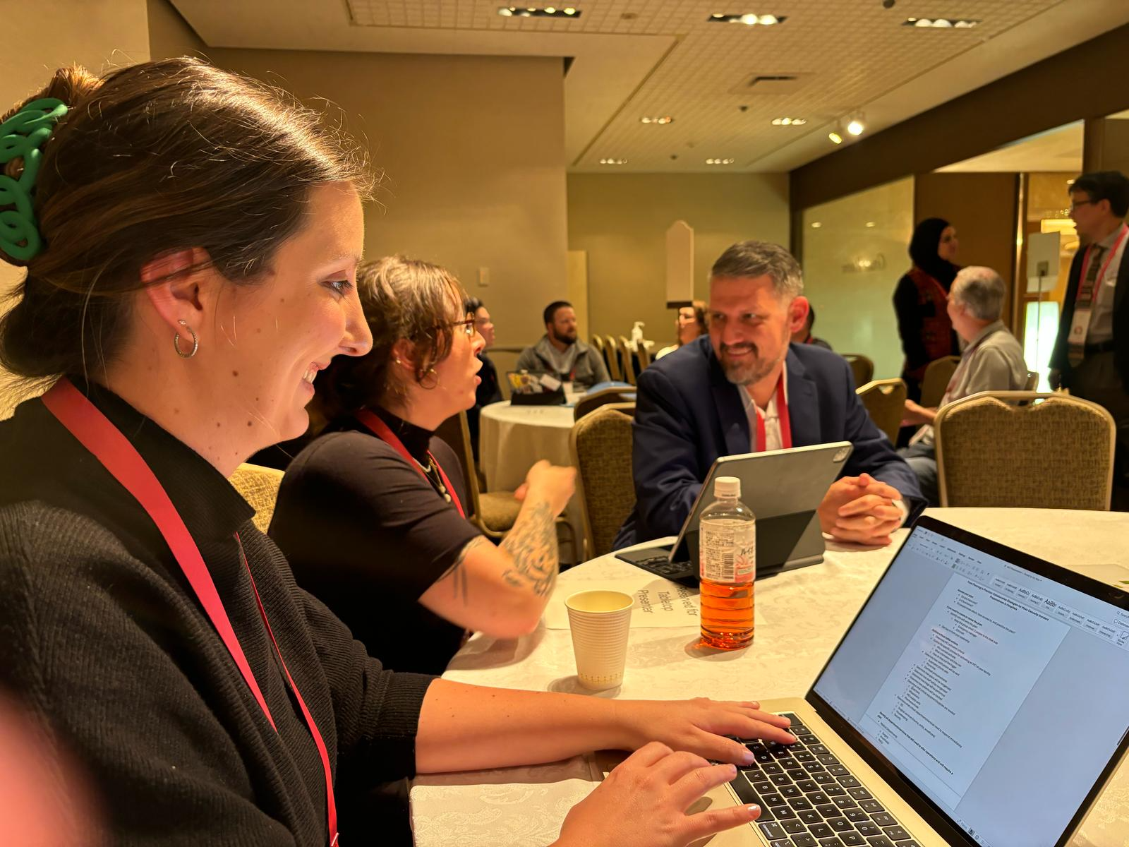 VP Dr. David Rayburn and Senior Paramedic Consultant Jessica Barbour preparing to present at WADEM 2025