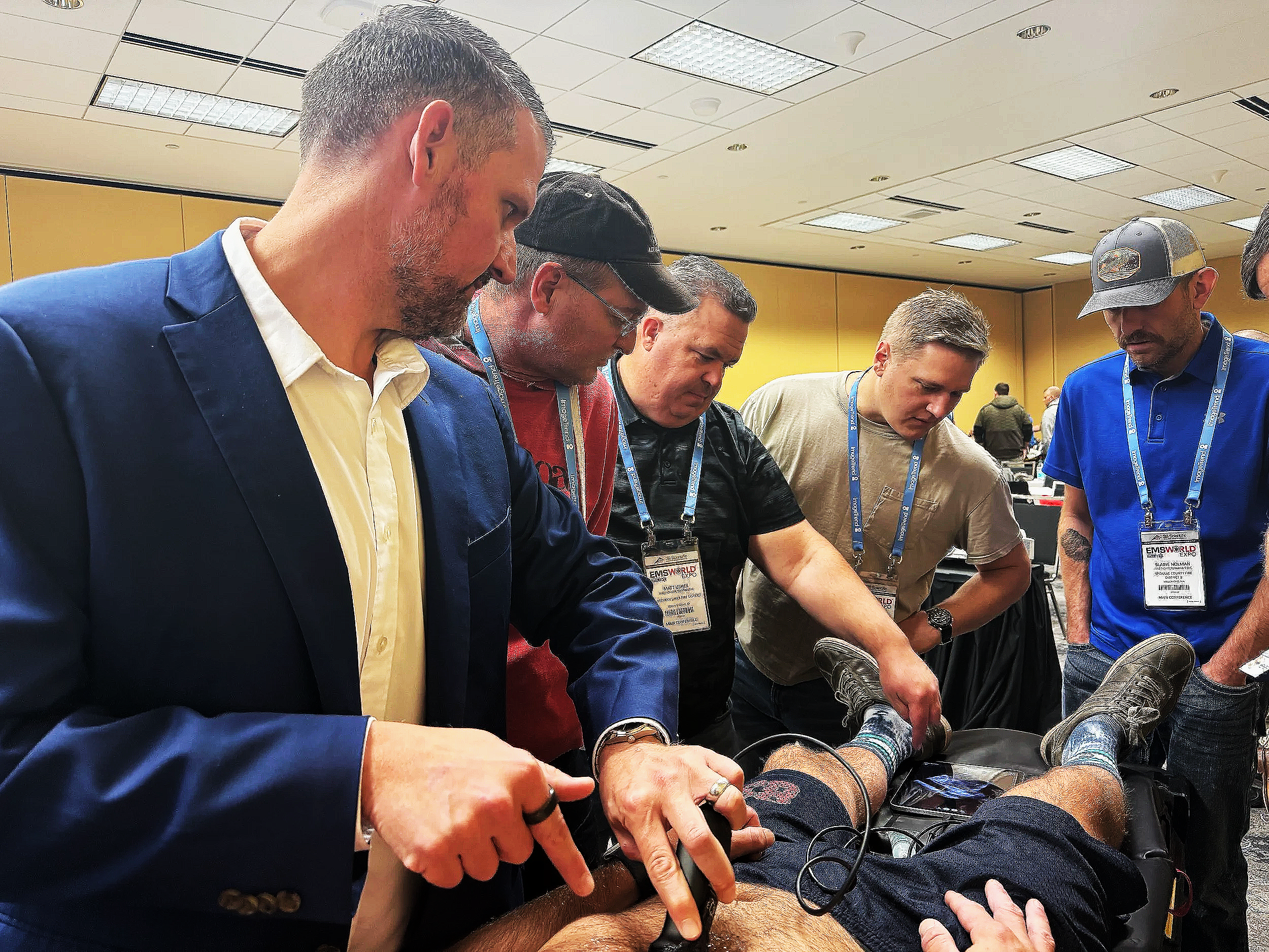 VP David Rayburn teaching introductory ultrasound class at EMS World 2025