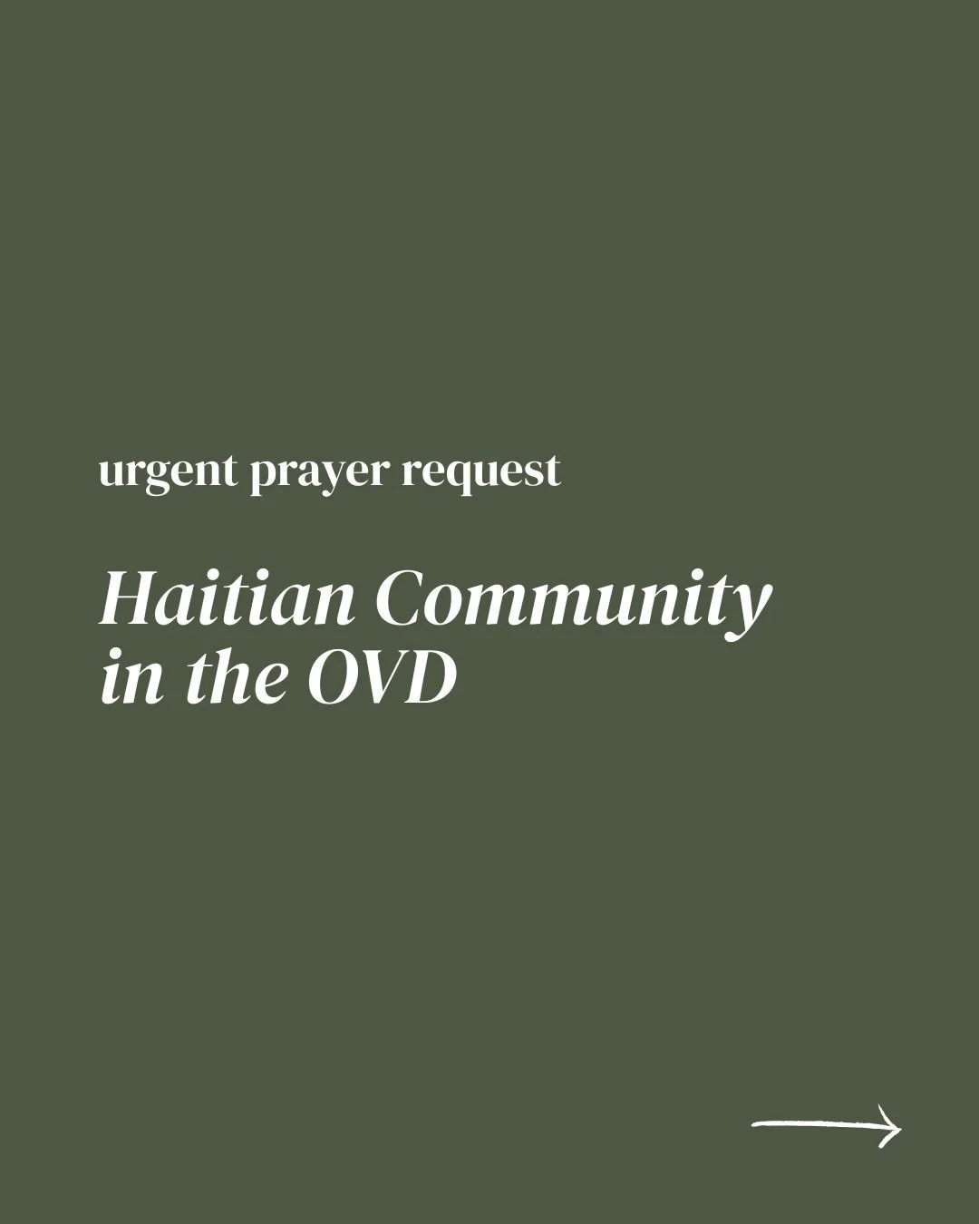 Join us in prayer for the Haitian community in our district.