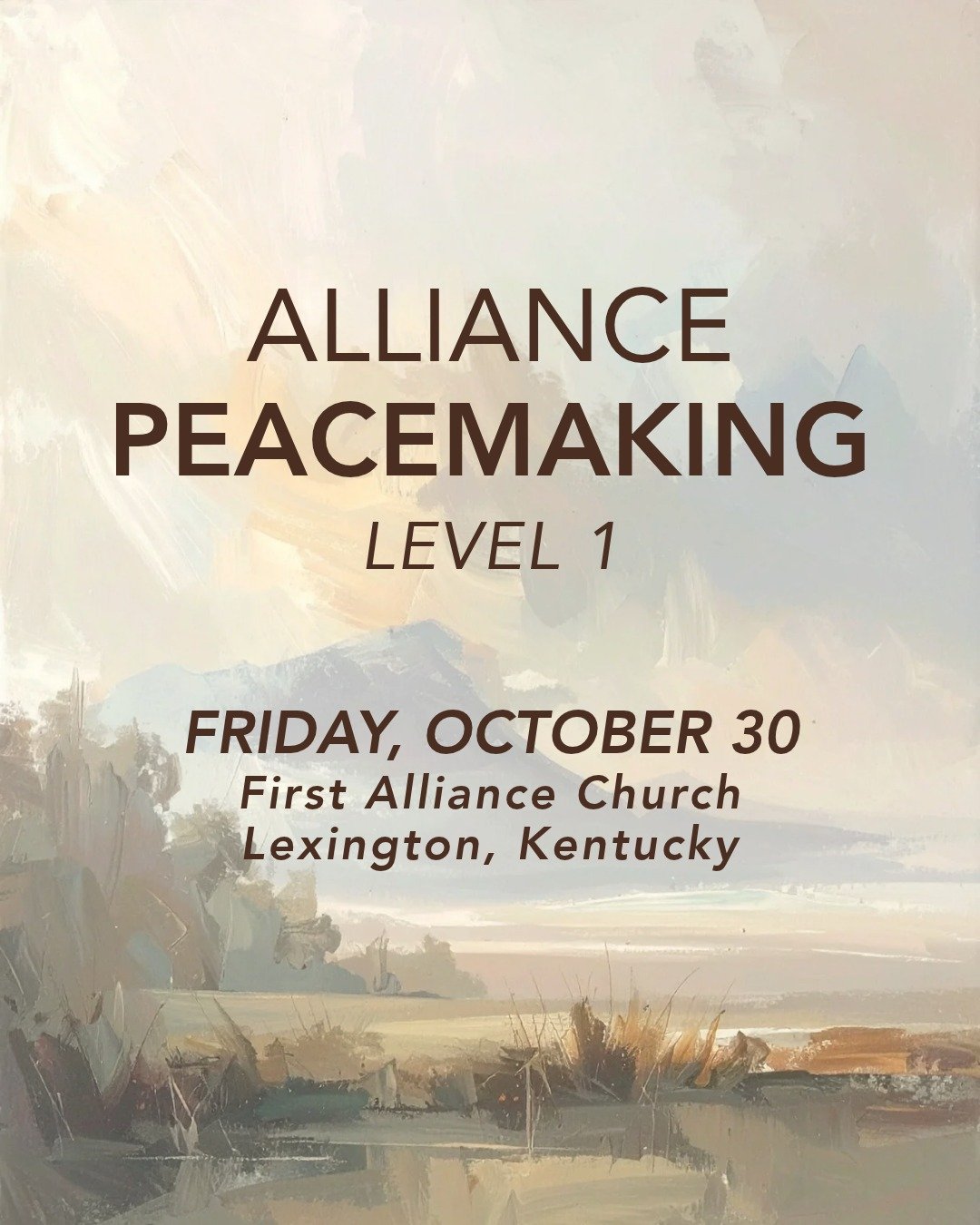 We've got another Peacemaking Training scheduled in the OVD! Join us in Lexington on October 30th. Register on our website today.