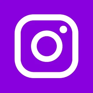 Logo Instagram sur fond violet