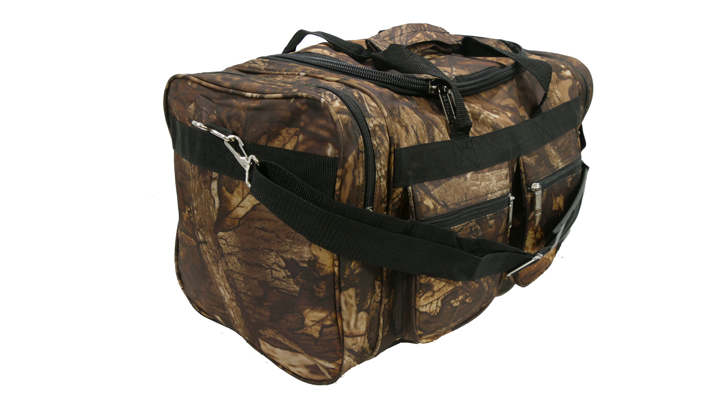 20" Tree camo hunting duffelbag with Black trim