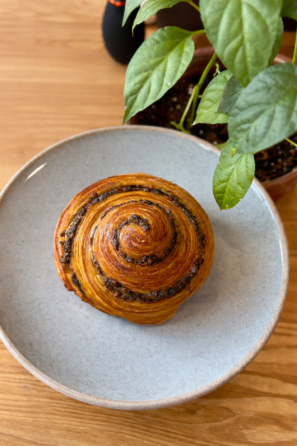 Nettle pesto and sunflower seed spiral