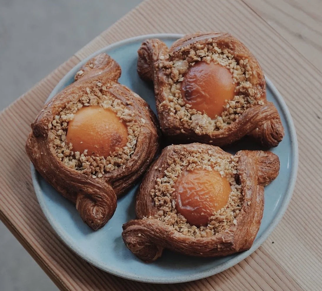 Apricot and crumble danish