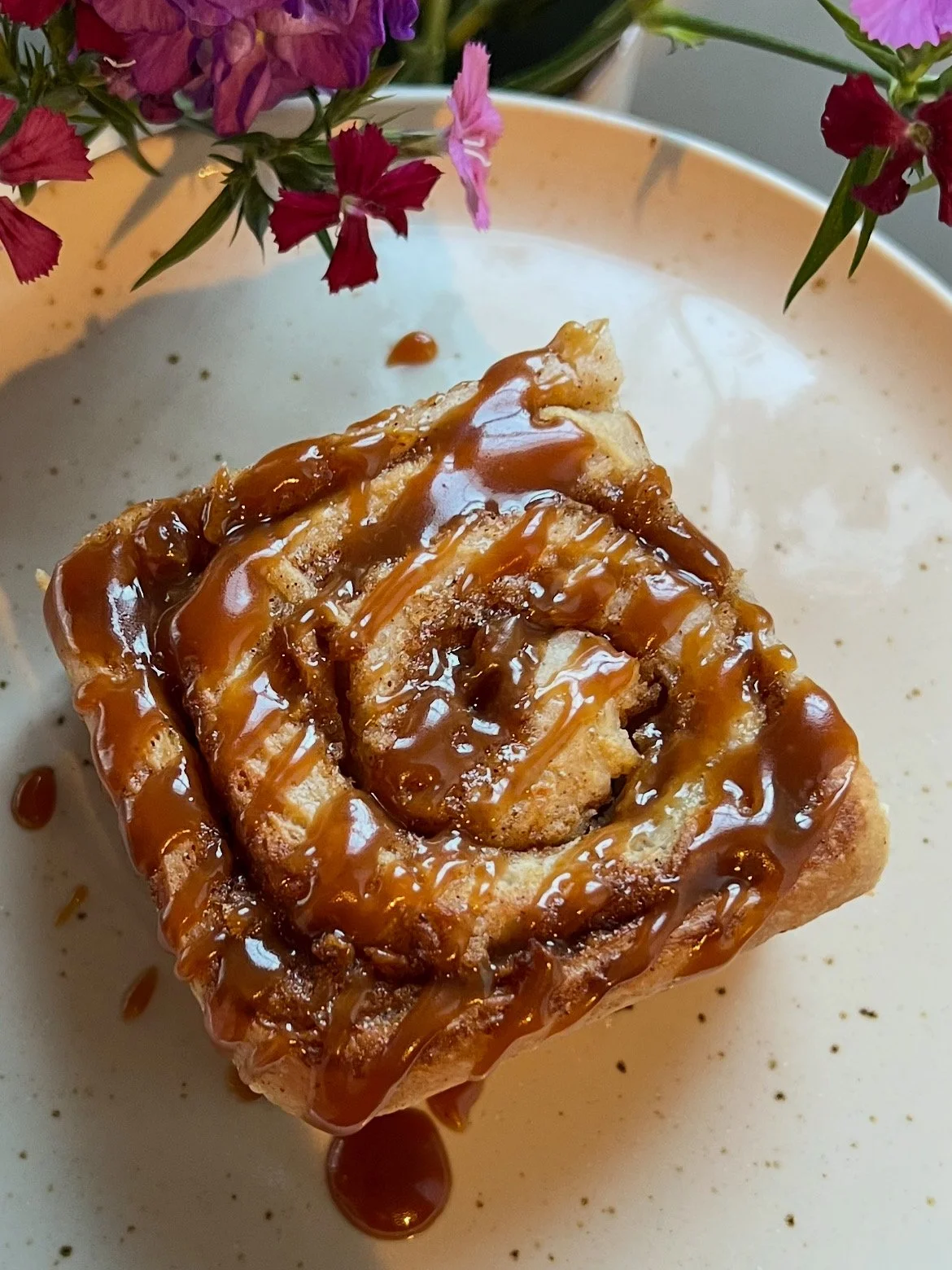 Miso and apple sticky bun