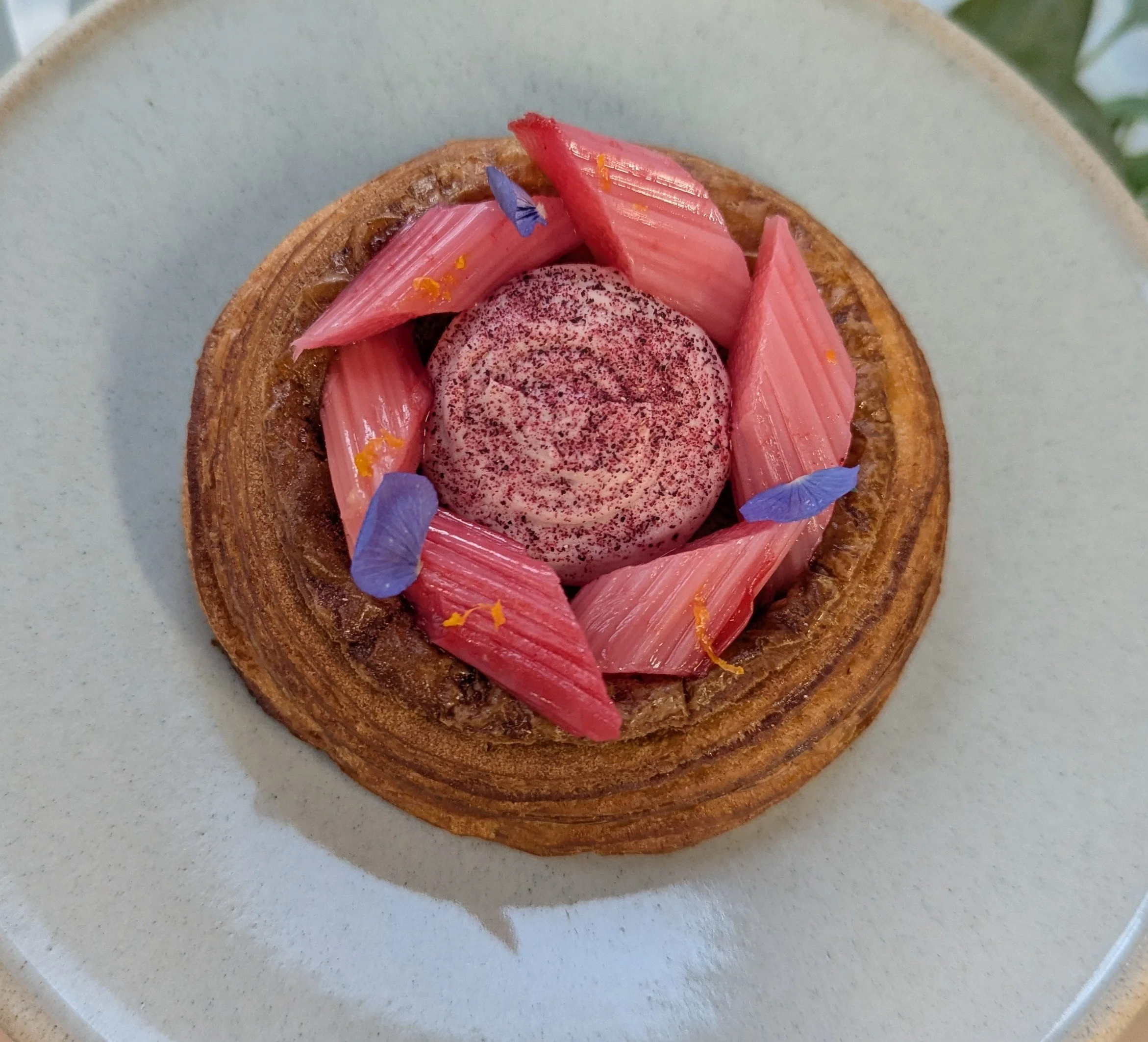 Rhubarb and hibiscus danish
 