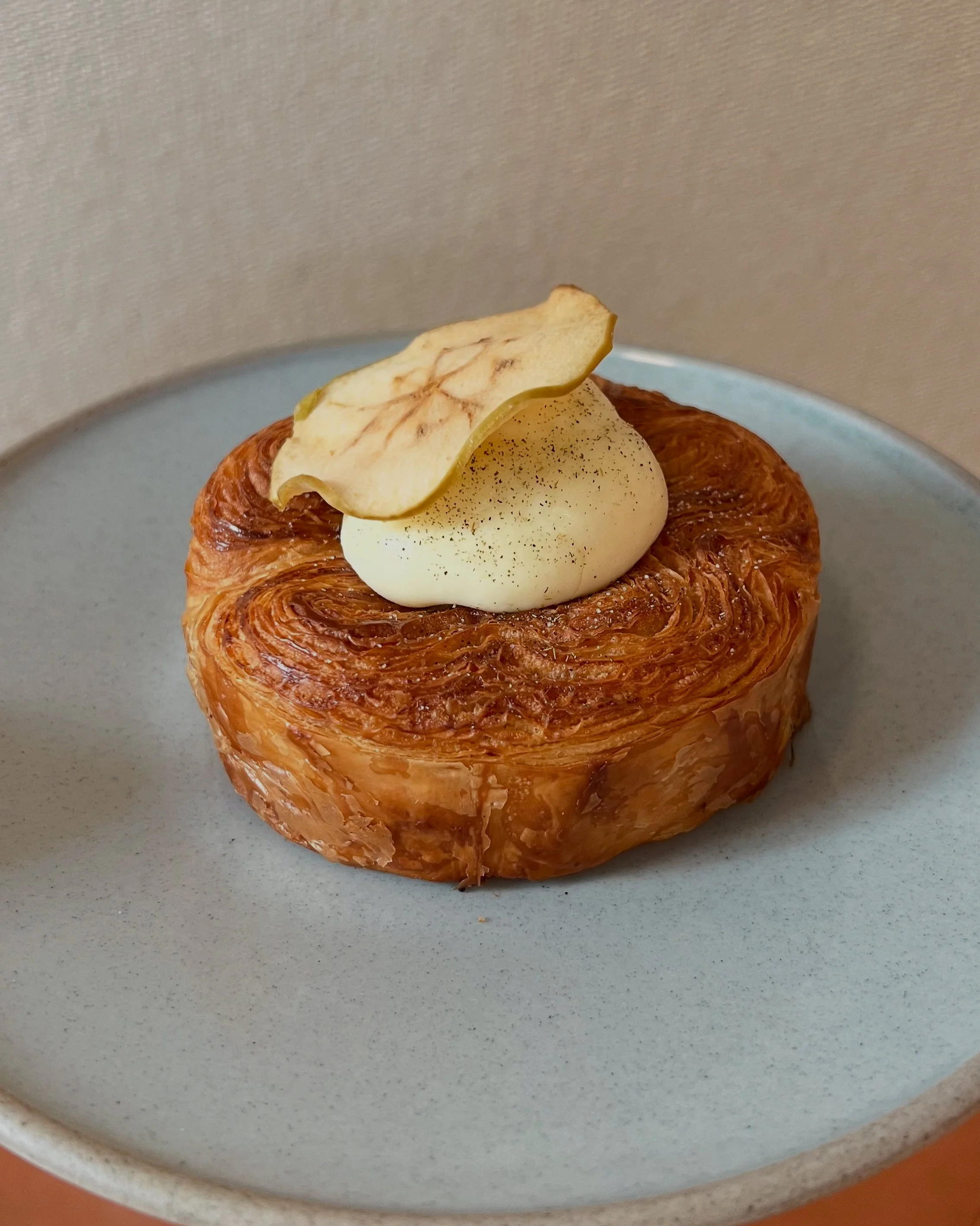 Apple and meadowsweet croissant
