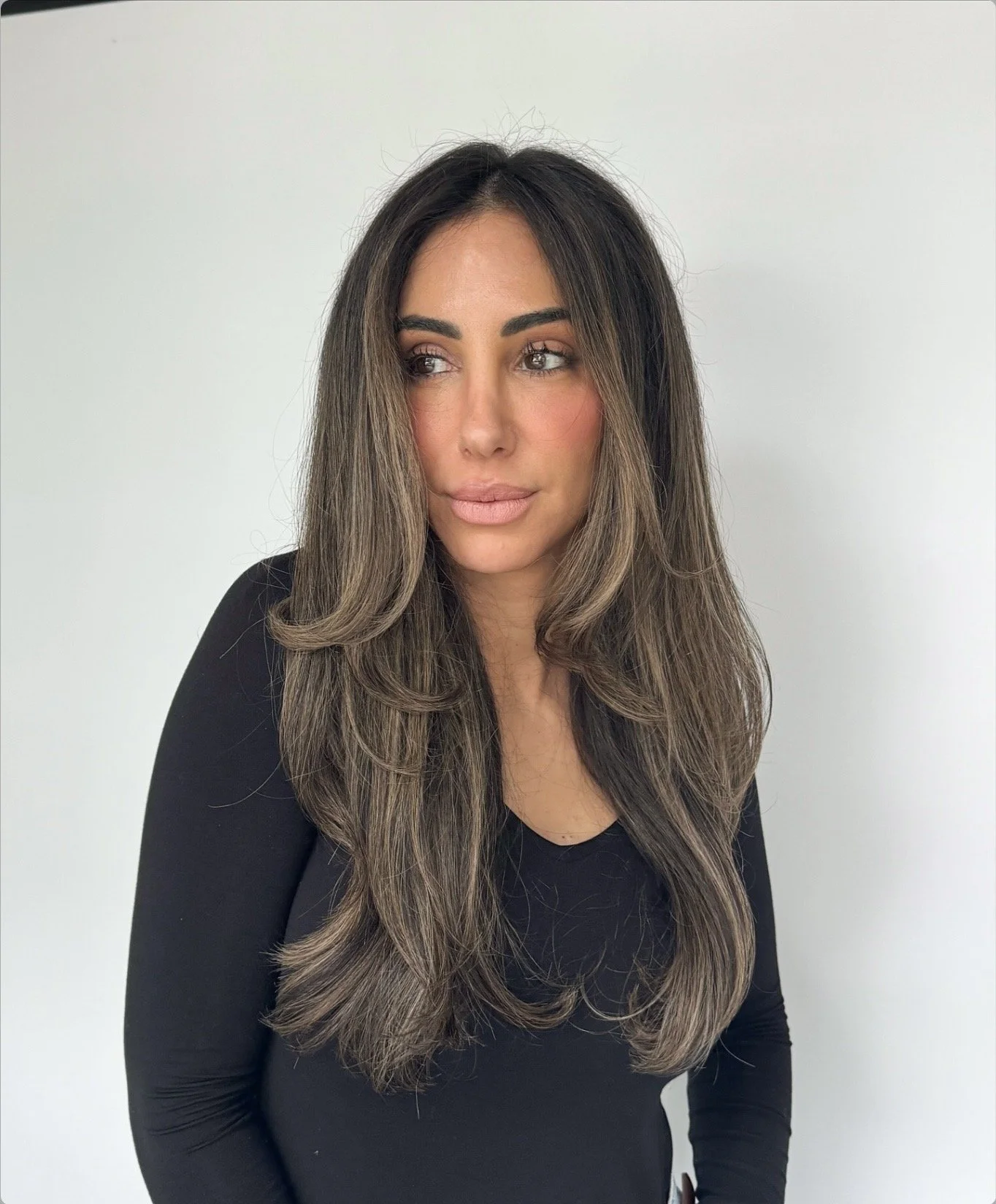 Dimensional lived in color and signature blowout by Seventy Seven Hair Lounge in Alpharetta