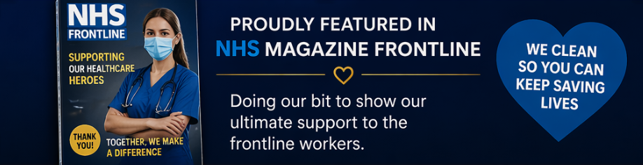 Advertisement featuring a female healthcare worker in scrubs and a mask, supporting NHS frontline heroes, with text highlighting support for healthcare workers and a message about saving lives.