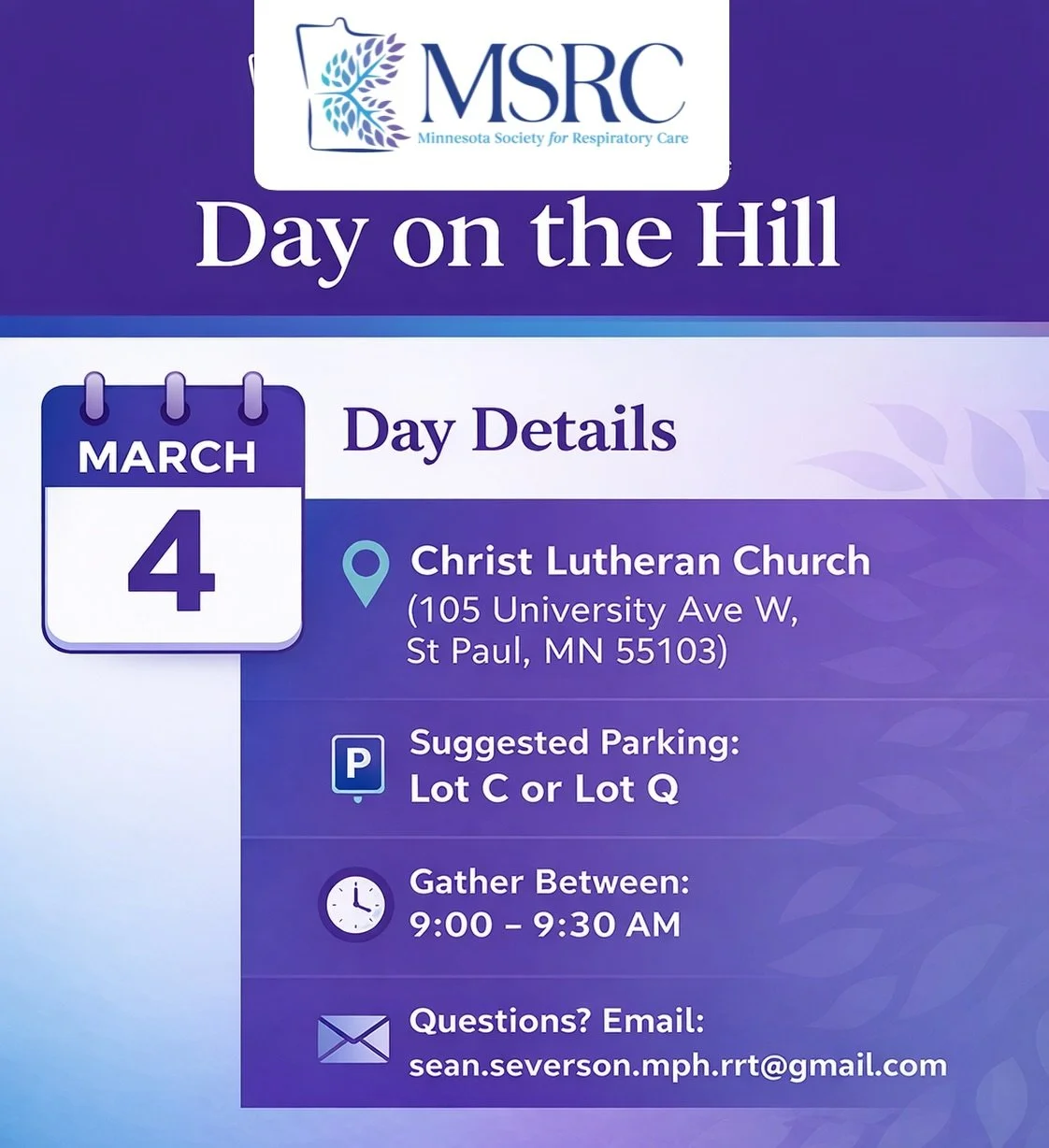 The details are in! Get ready for day on the hill THIS WEDNESDAY!!!!

Join us March 4th as we advocate for the Respiratory Care Interstate Compact.

Save this post, share it with a fellow RT, and let us know if we will see you on the hill in just a f